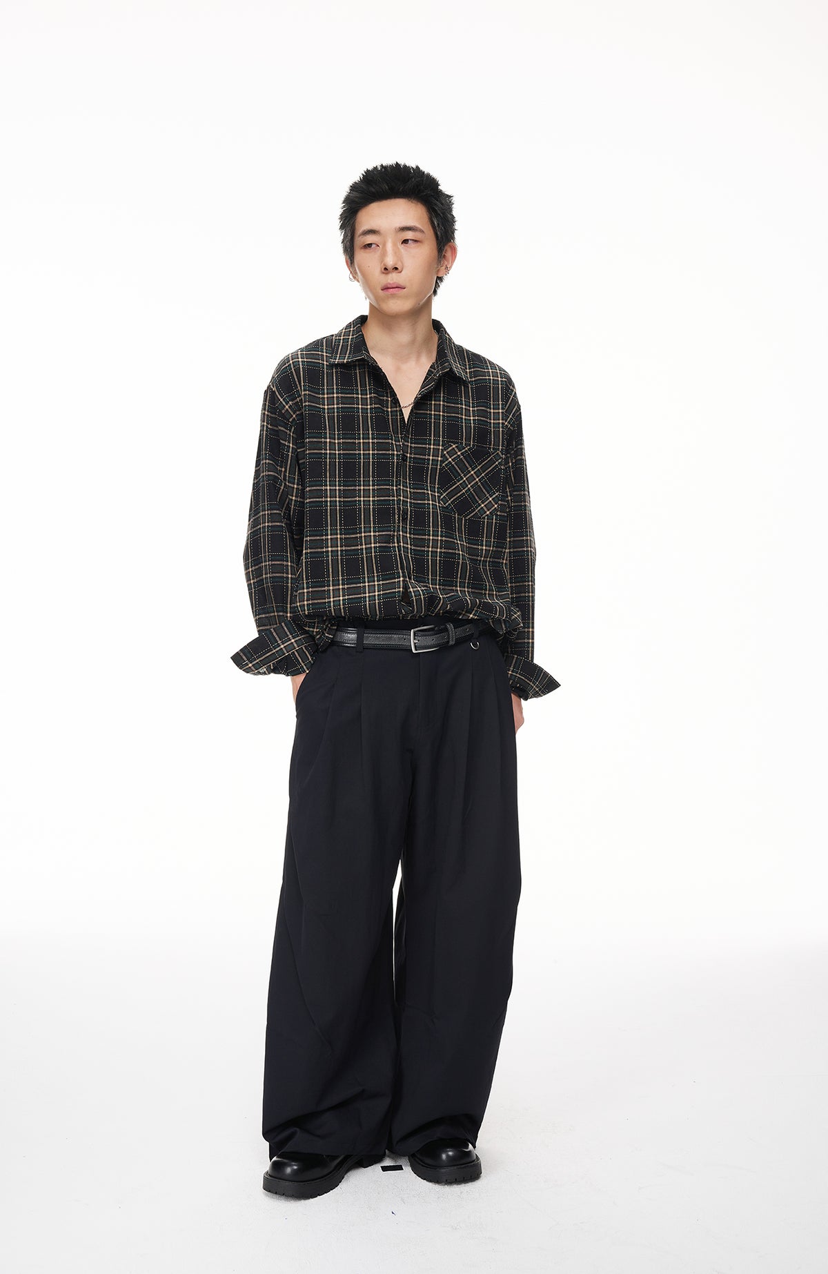 BOTANICA Pleated Wide-Leg Trousers