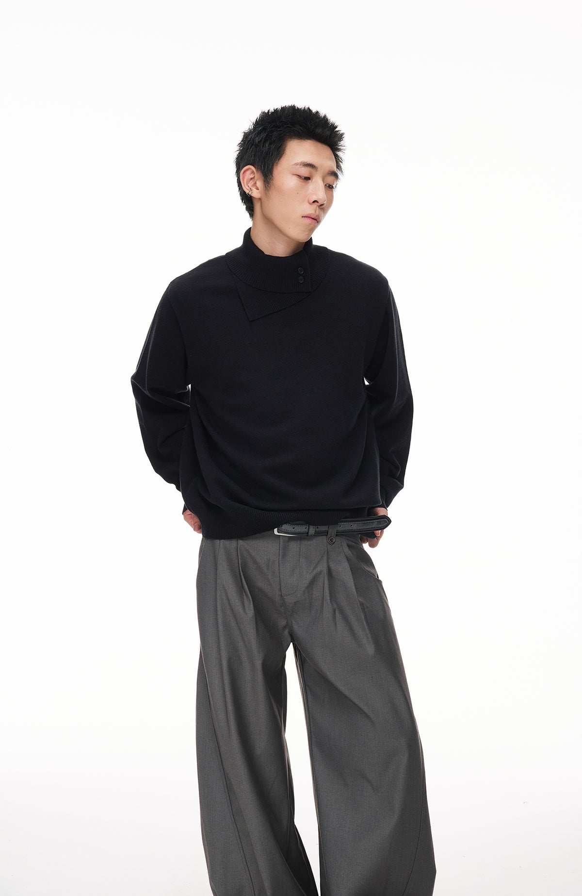 BOTANICA Wool-Blend Slim Turtleneck Sweater