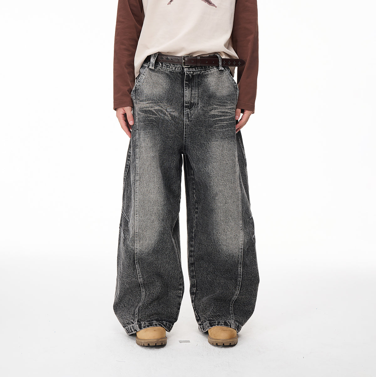 BOTANICA Washed Slim-Fit Distressed Jeans