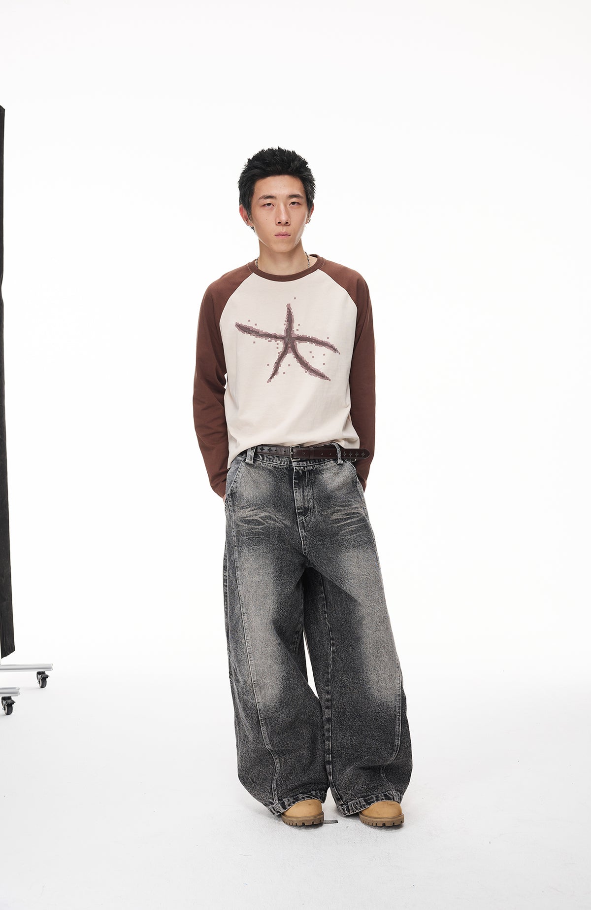 BOTANICA Washed Slim-Fit Distressed Jeans