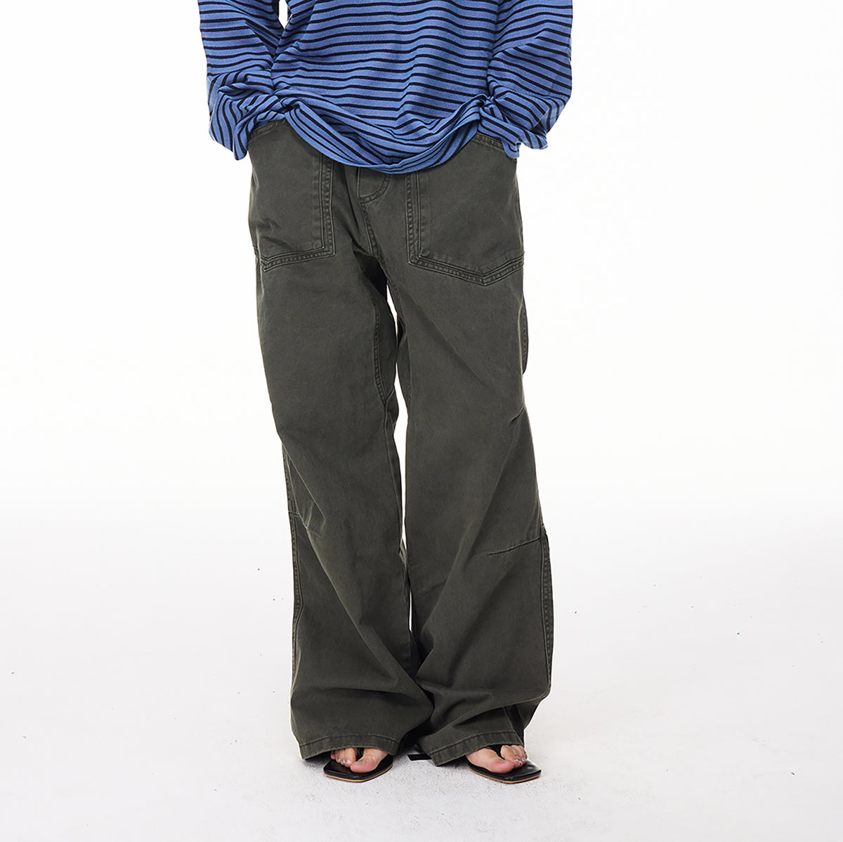 BOTANICA Retro Wide-Leg Multi-Pocket Cargo Jeans