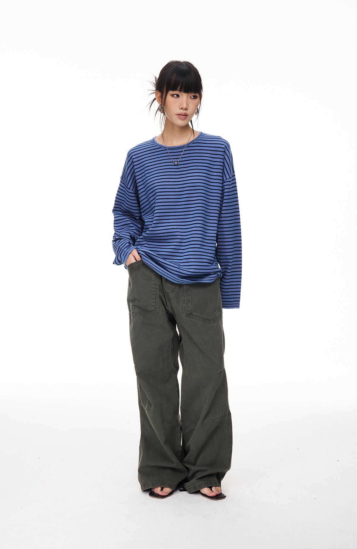 BOTANICA Retro Wide-Leg Multi-Pocket Cargo Jeans