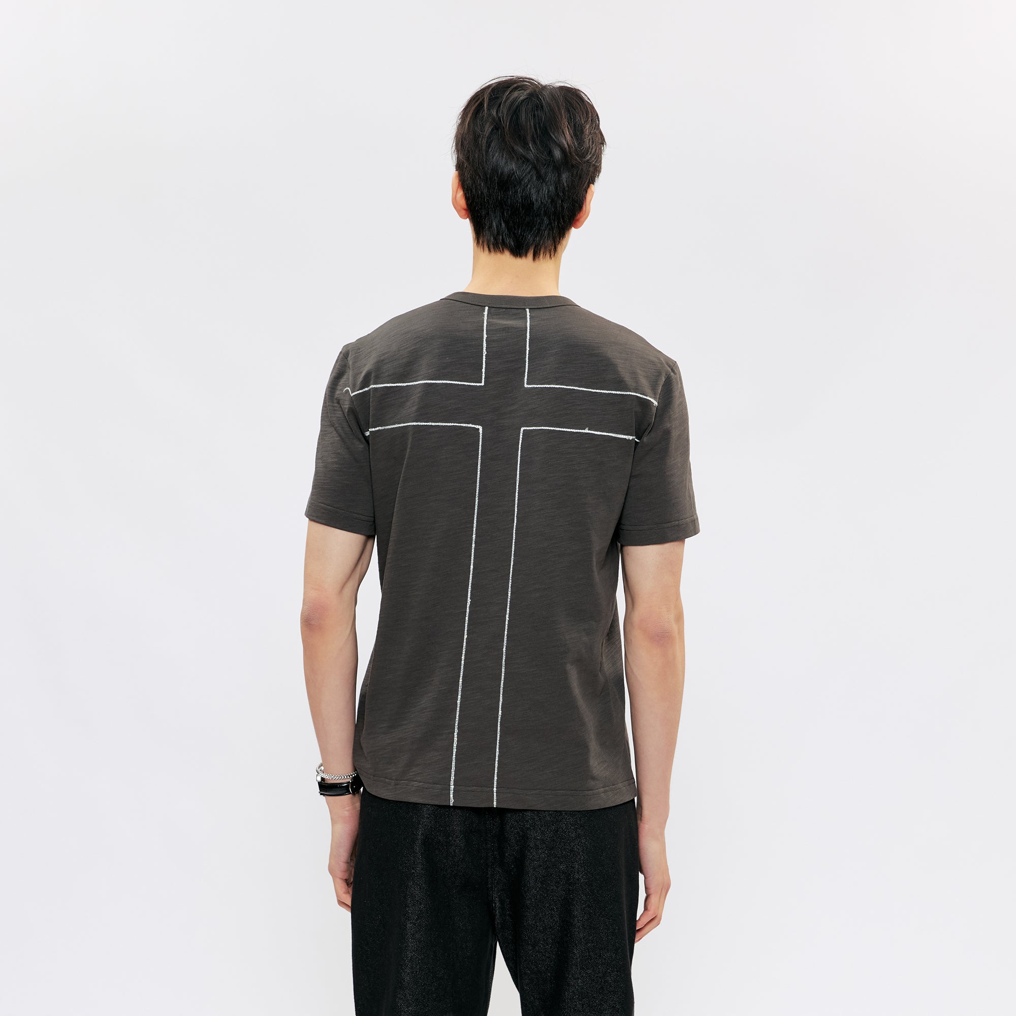 KREATE Cross-Stitch Henley T-Shirt, premium urban and streetwear designers apparel on PROJECTISR.com, KREATE