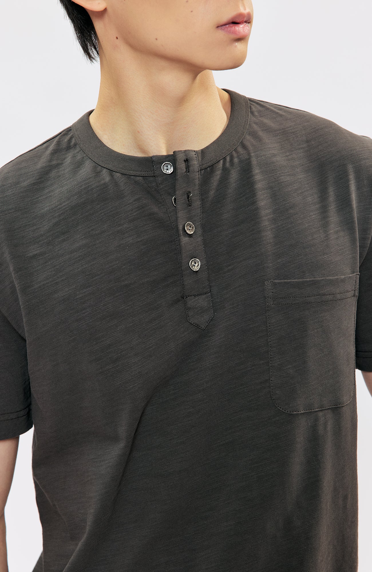 KREATE Cross-Stitch Henley T-Shirt, premium urban and streetwear designers apparel on PROJECTISR.com, KREATE