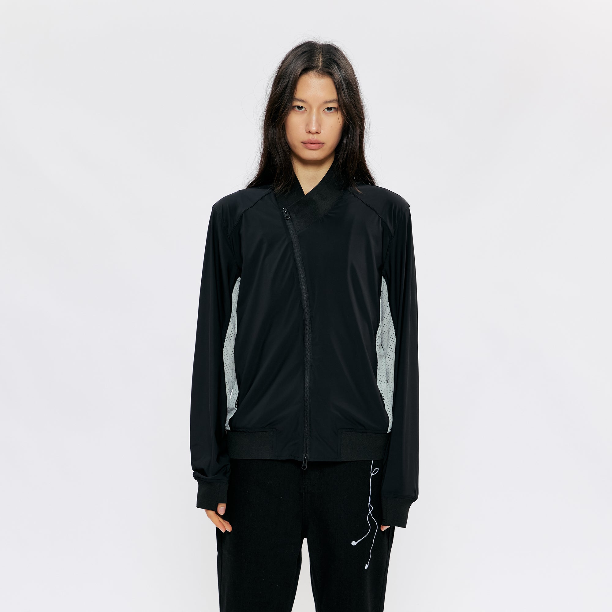KREATE Asymmetric Zip Slim Sun Shield Jacket, premium urban and streetwear designers apparel on PROJECTISR.com, KREATE