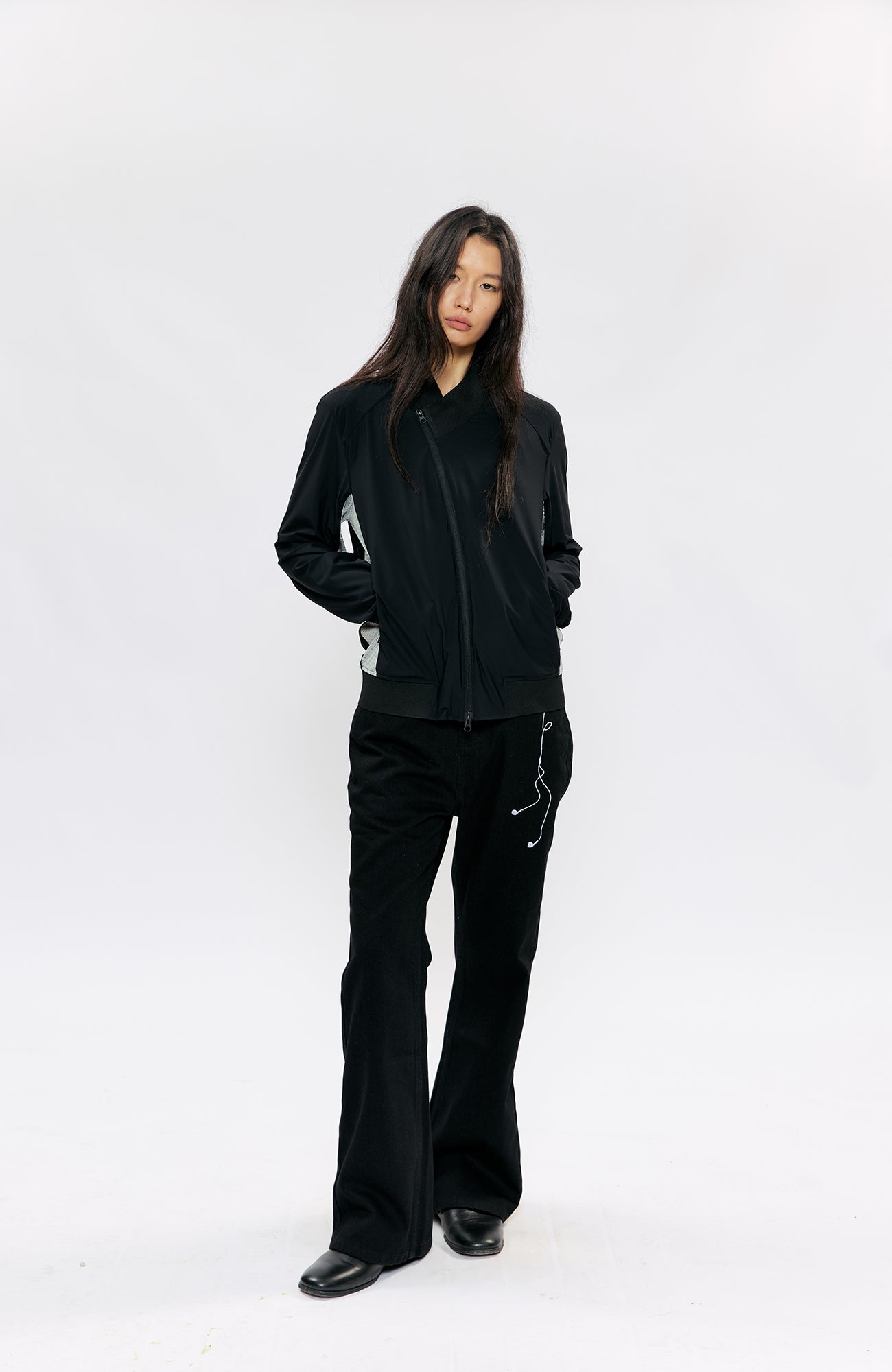 KREATE Asymmetric Zip Slim Sun Shield Jacket, premium urban and streetwear designers apparel on PROJECTISR.com, KREATE