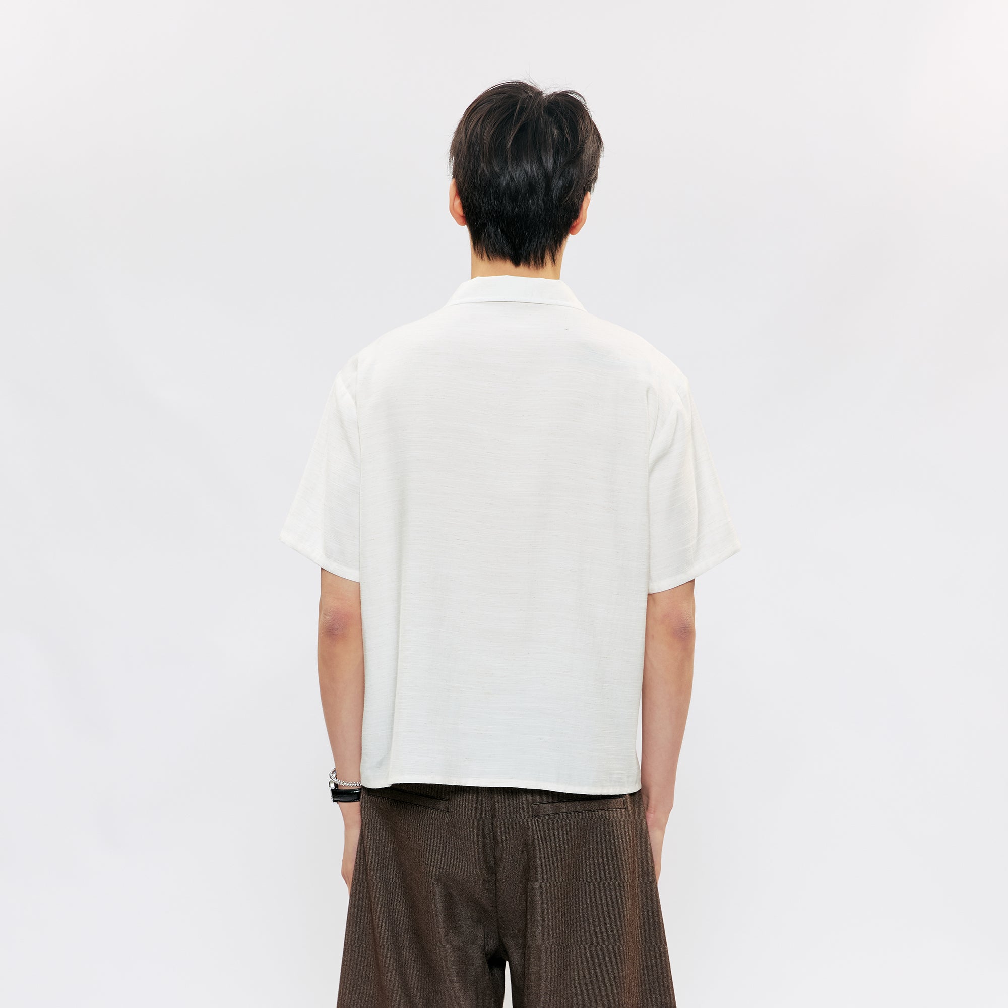 KREATE Asymmetric Zip Short-Sleeve Shirt, premium urban and streetwear designers apparel on PROJECTISR.com, KREATE