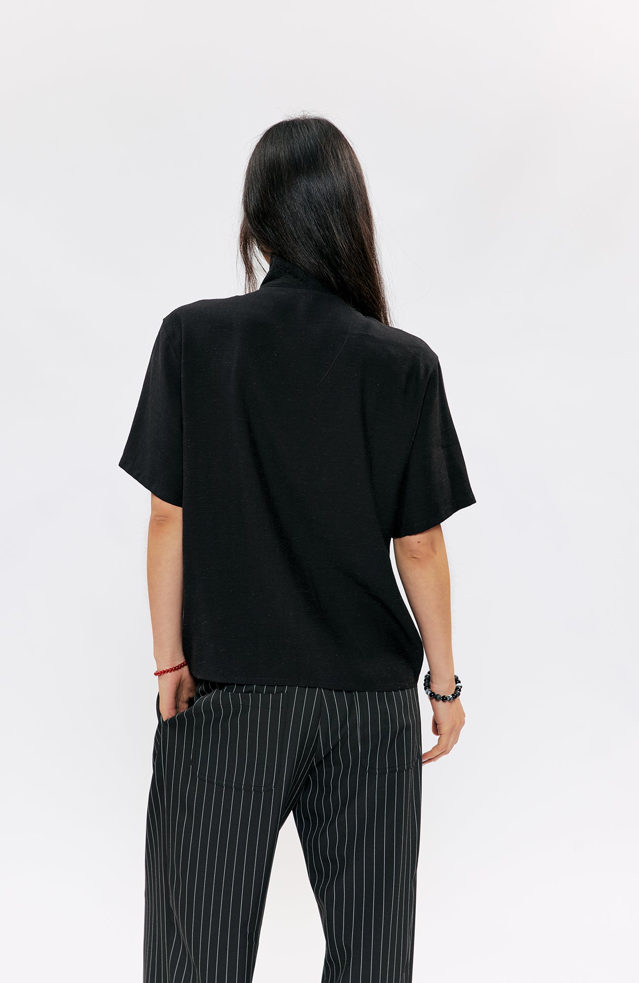 KREATE Asymmetric Zip Short-Sleeve Shirt, premium urban and streetwear designers apparel on PROJECTISR.com, KREATE