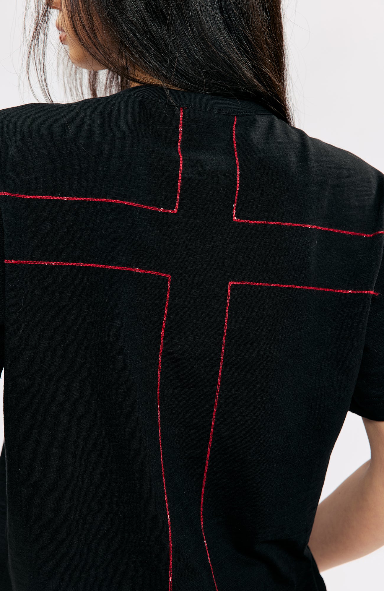KREATE Cross-Stitch Henley T-Shirt, premium urban and streetwear designers apparel on PROJECTISR.com, KREATE
