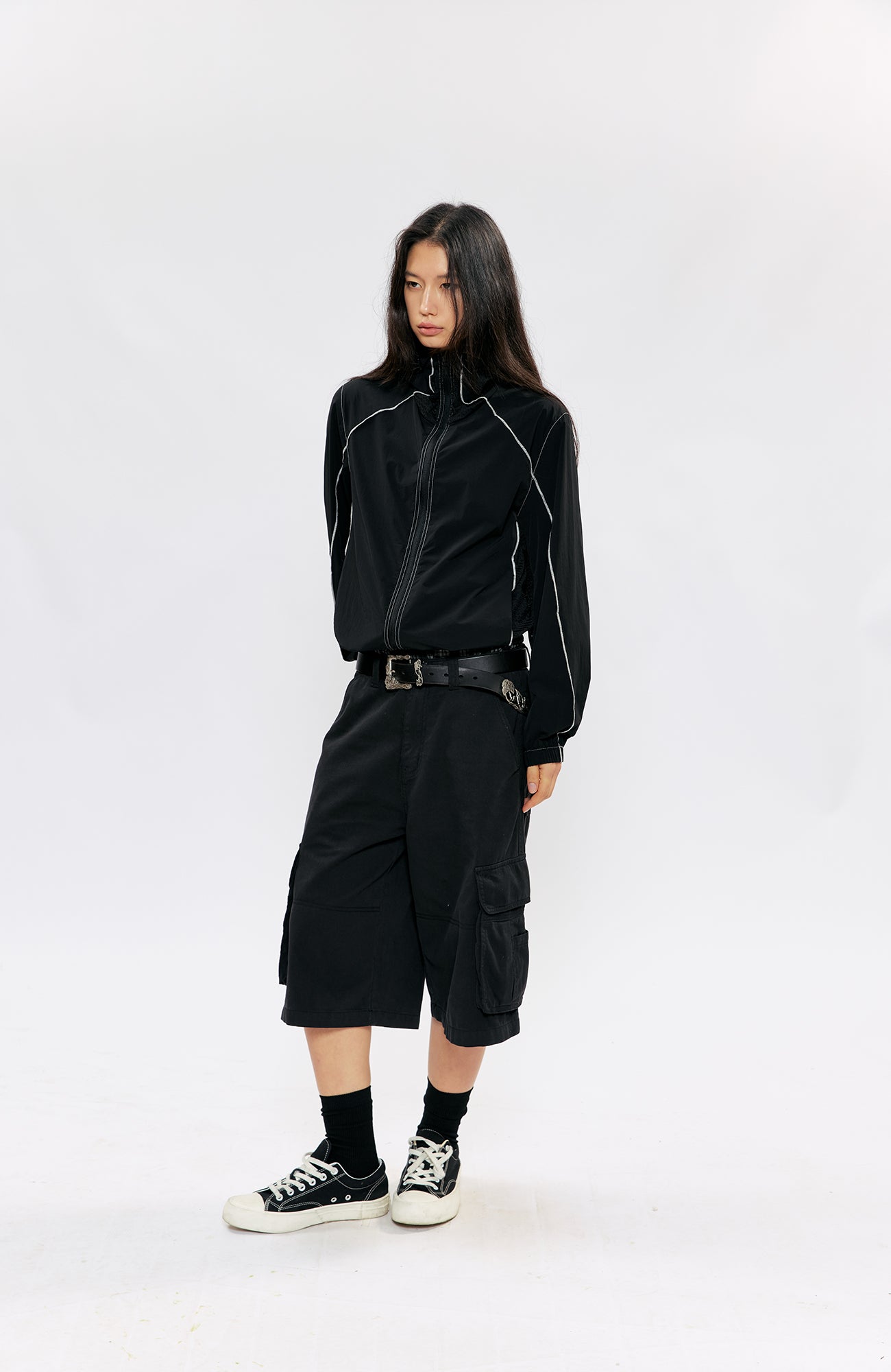 KREATE Contrast-Seam Sun Shield Jacket, premium urban and streetwear designers apparel on PROJECTISR.com, KREATE