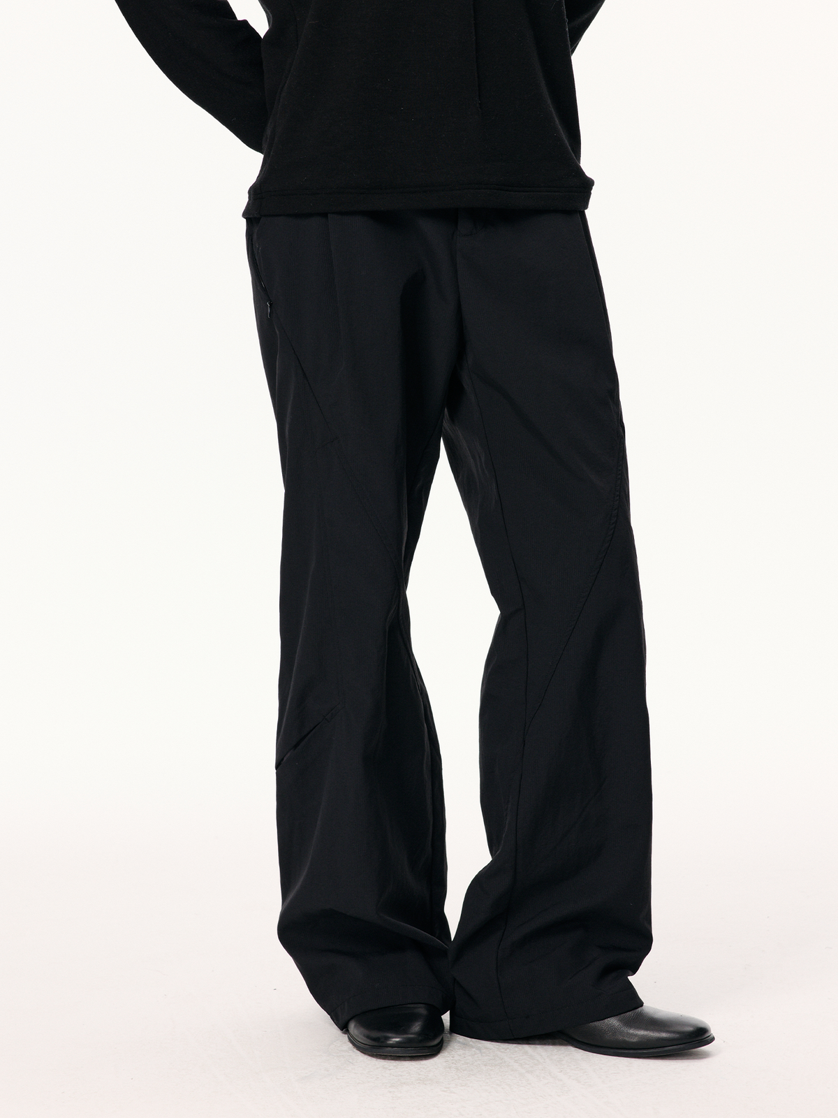 KREATE Splash-Proof Deconstructed Multi-Pocket Pleated Wide-Leg Pants