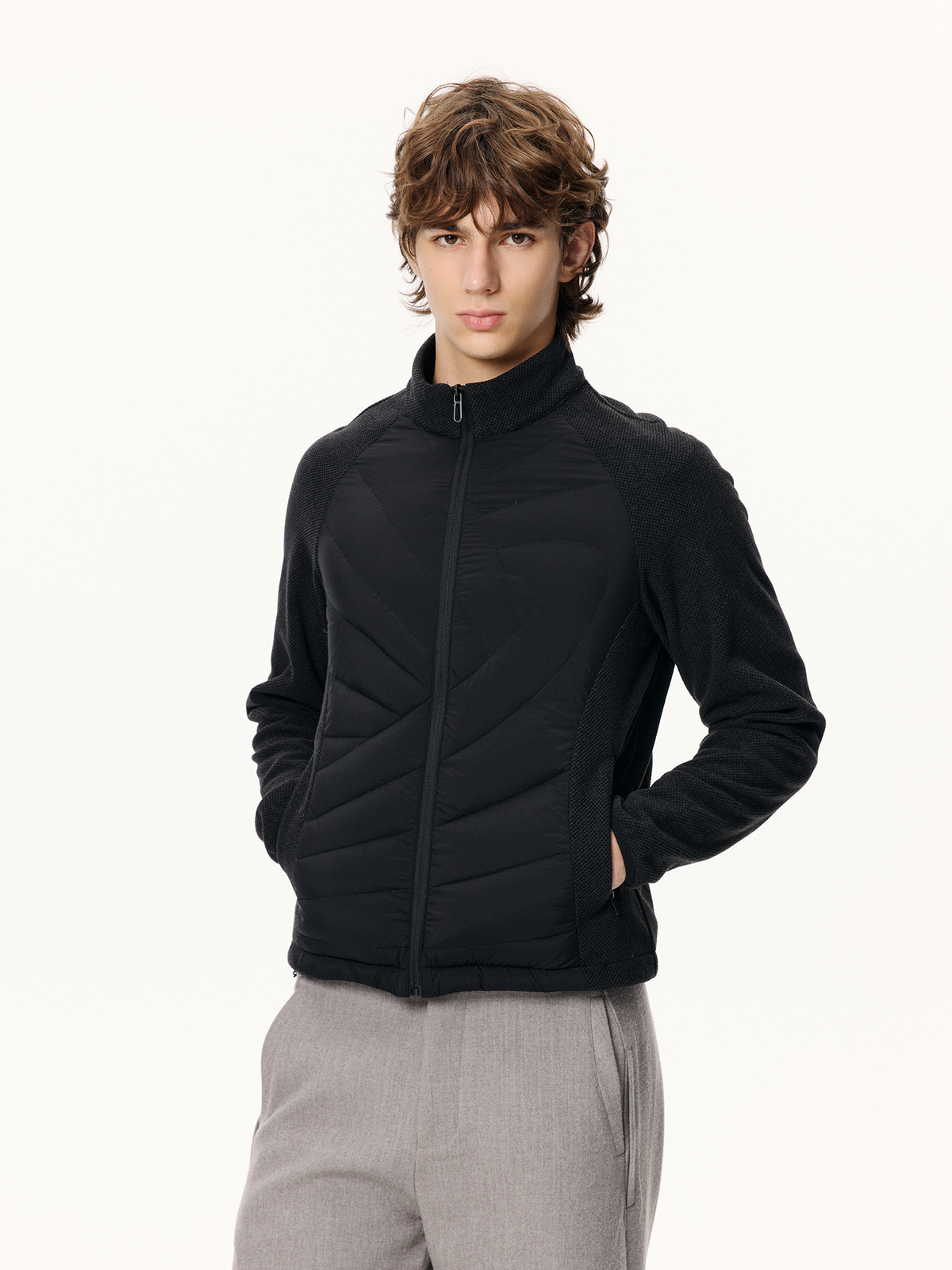 KREATE Ribbed Spliced Goose Down Jacket