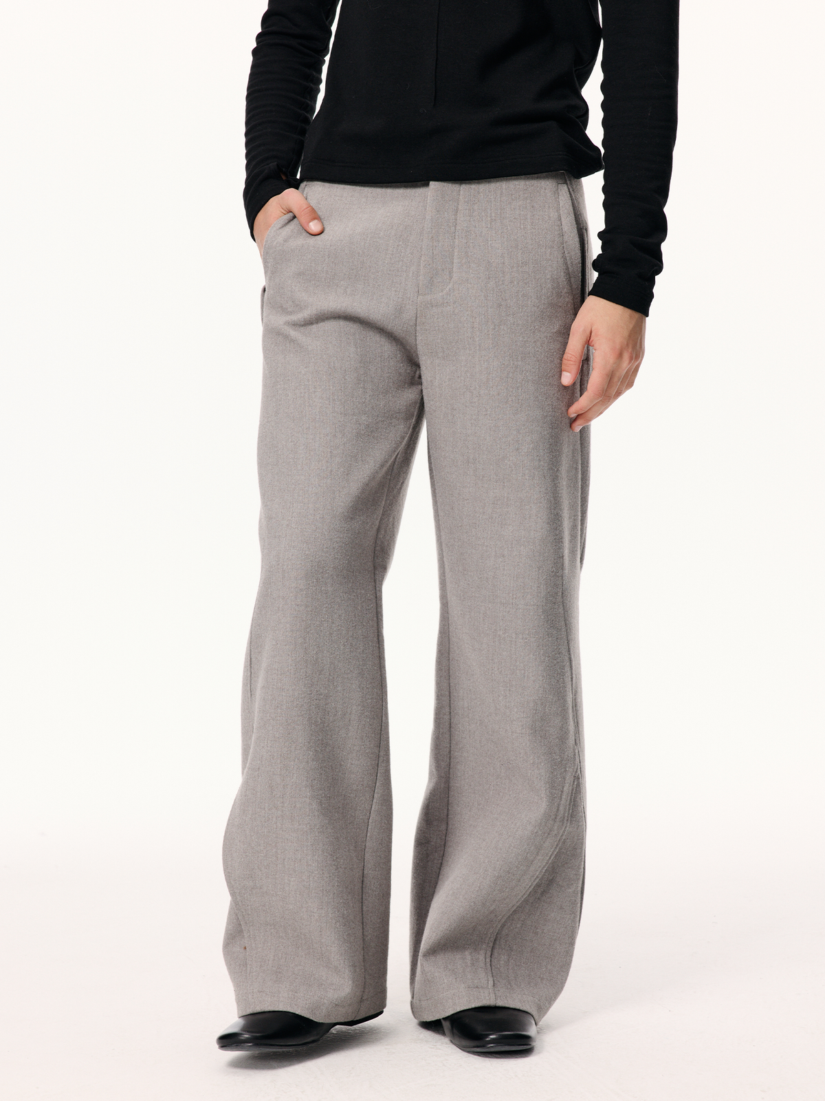 KREATE Linear Splice Flared Trousers