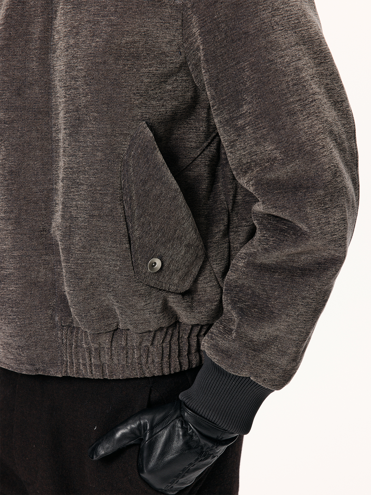 KREATE Hooded Chenille Textured Puffer Jacket