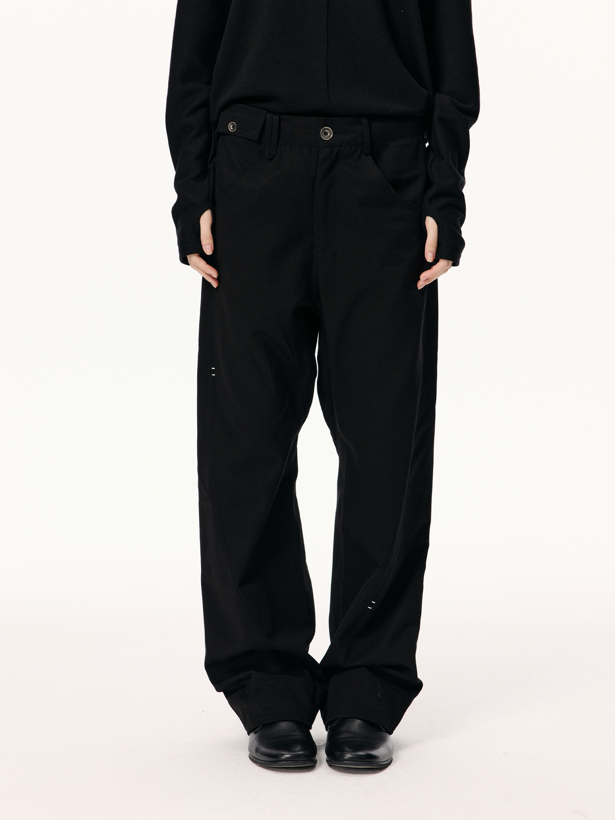 KREATE Spiral-Cut Straight-Leg Trousers