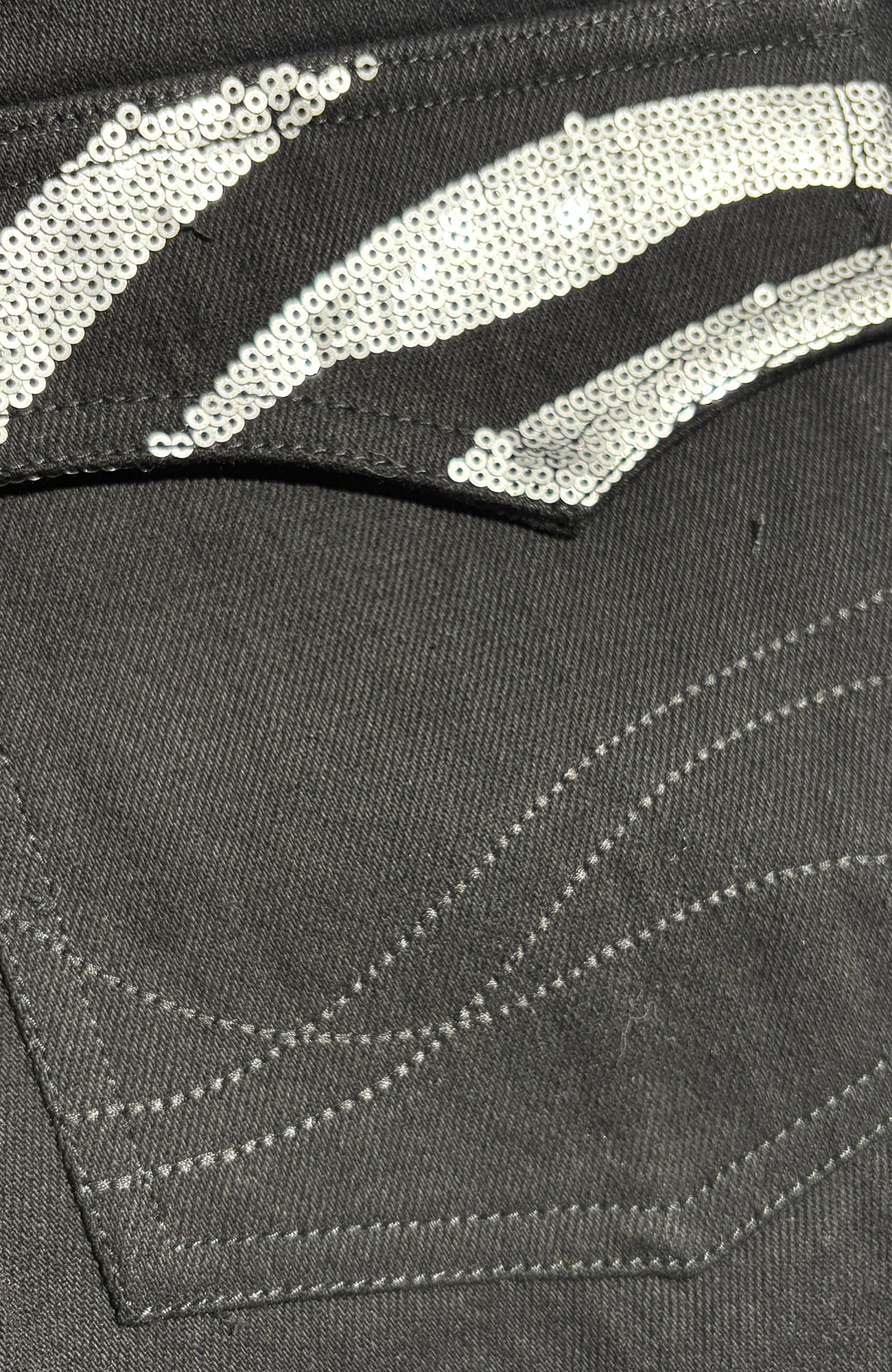 PCCVISION Silver Tiger Sequin Jeans