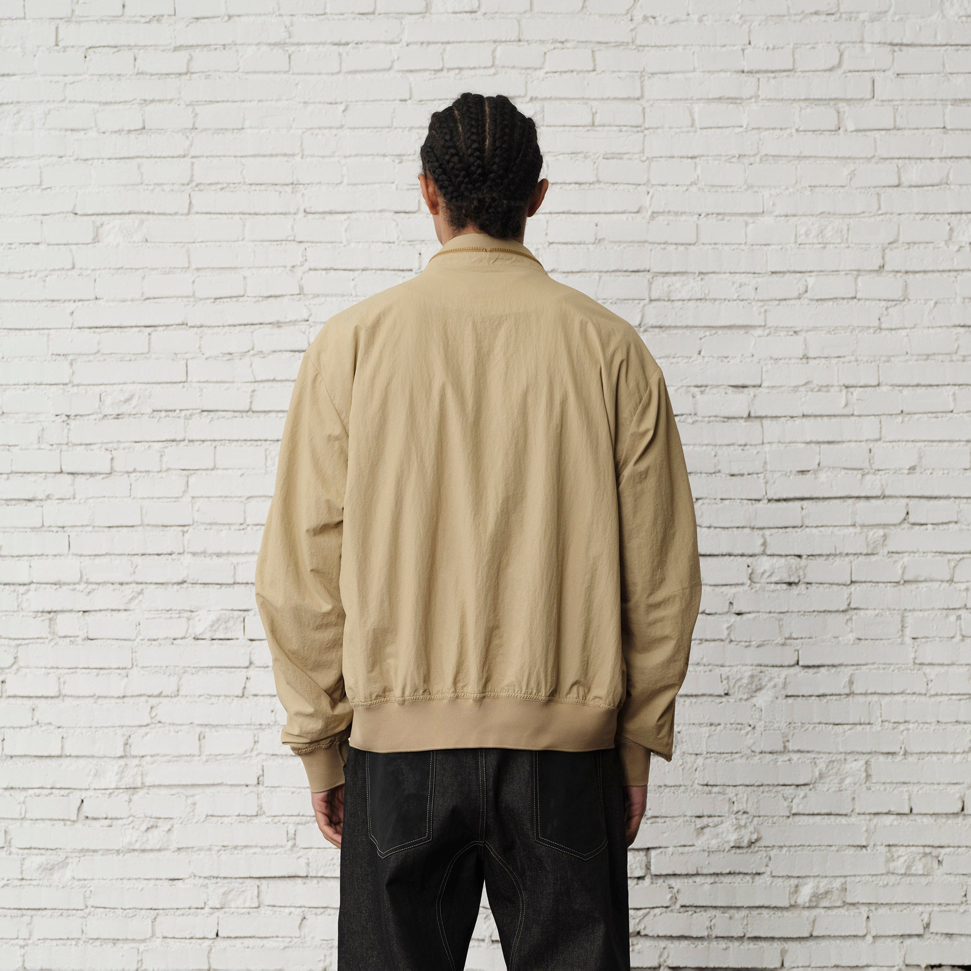 ORGANIC Ruched-Sleeve Bomber Jacket, premium urban and streetwear designers apparel on PROJECTISR.com, ORGANIC EMOTION