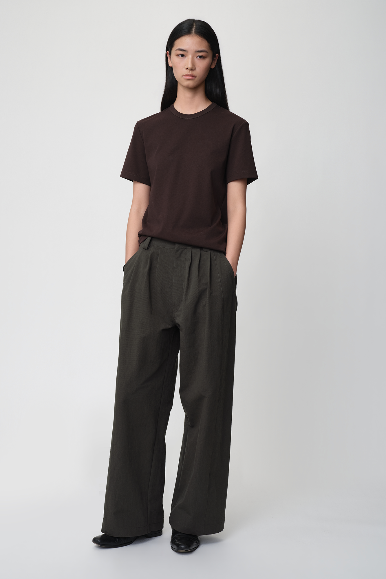 OPICLOTH Retro Pleated Wide-Leg Trousers, premium urban and streetwear designers apparel on PROJECTISR.com, OPICLOTH