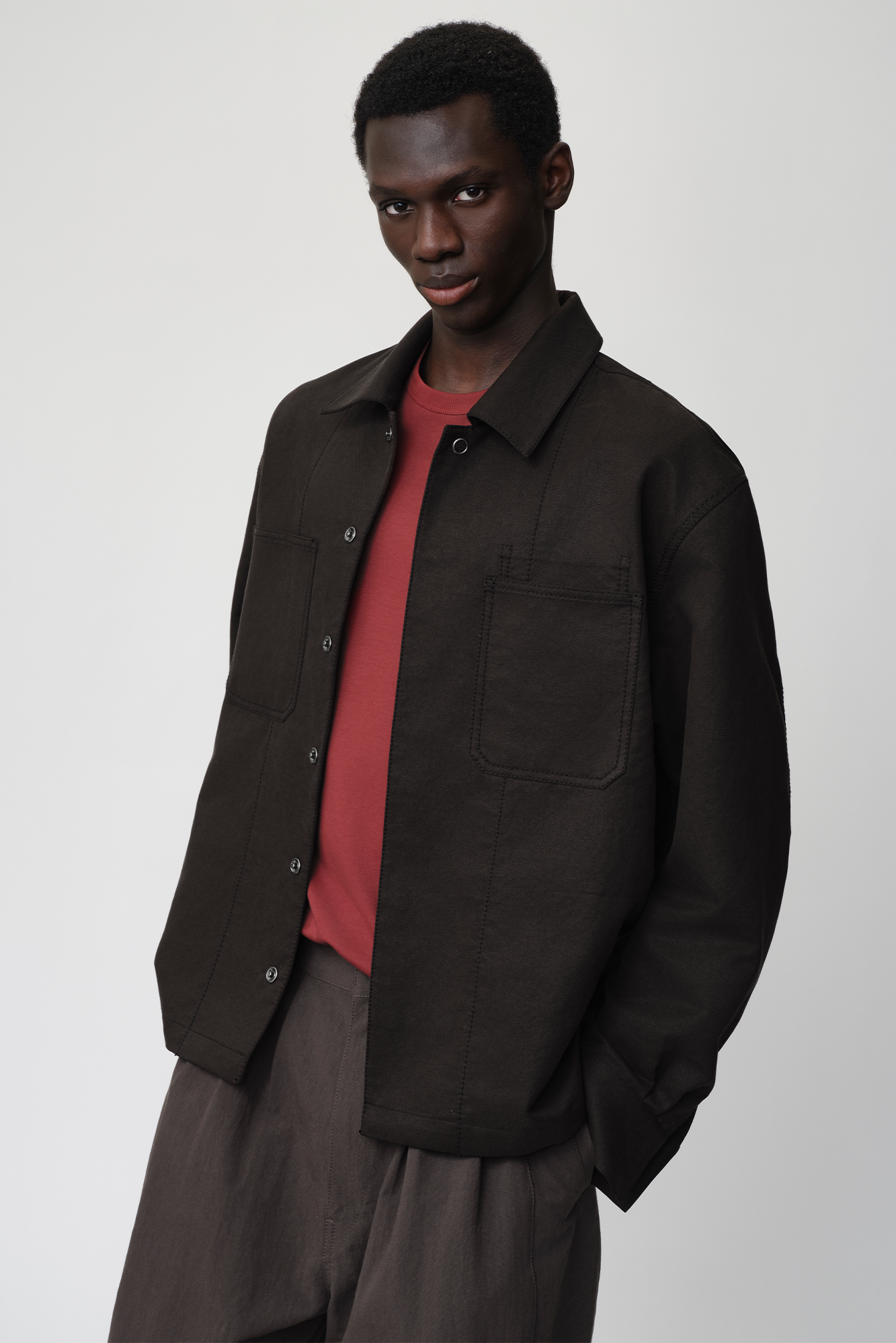 OPICLOTH Cotton-Blend Patch-Pocket Jacket, premium urban and streetwear designers apparel on PROJECTISR.com, OPICLOTH