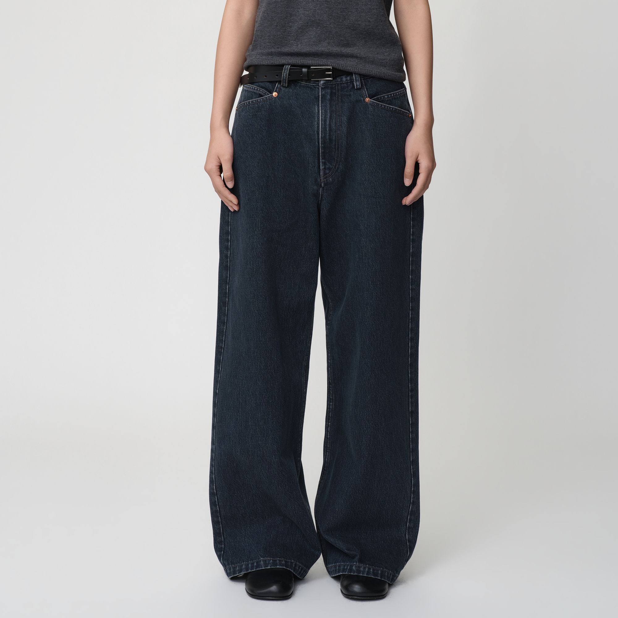 OPICLOTH Retro Washed Straight-Leg Jeans, premium urban and streetwear designers apparel on PROJECTISR.com, OPICLOTH