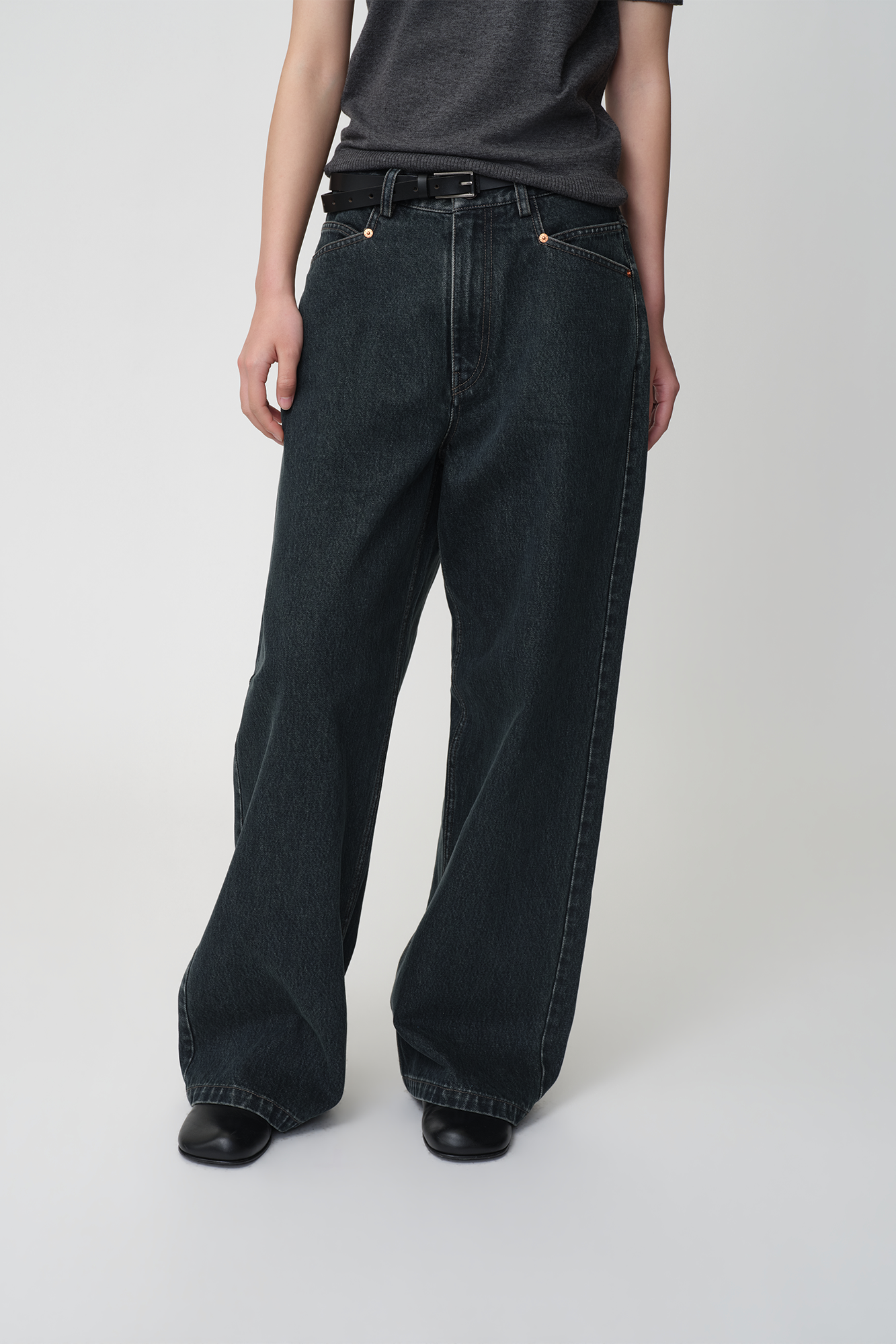 OPICLOTH Retro Washed Straight-Leg Jeans, premium urban and streetwear designers apparel on PROJECTISR.com, OPICLOTH