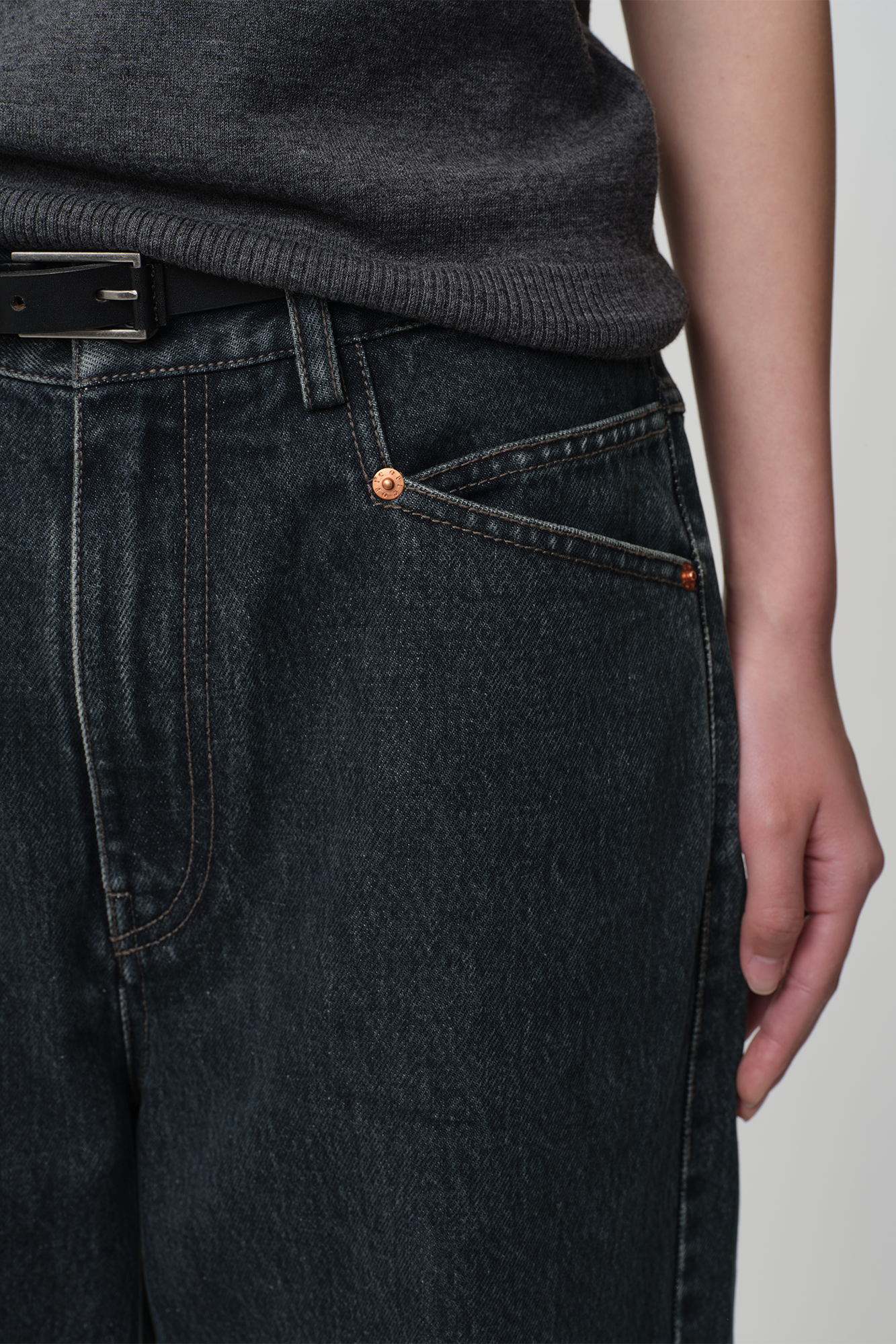 OPICLOTH Retro Washed Straight-Leg Jeans, premium urban and streetwear designers apparel on PROJECTISR.com, OPICLOTH