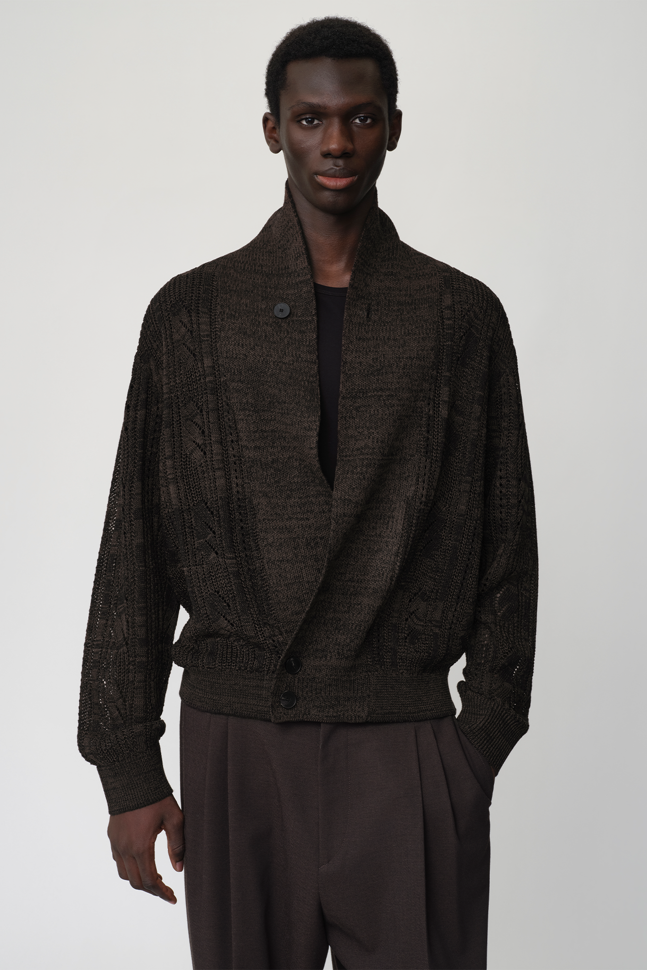 OPICLOTH Slouchy Open-Knit Cardigan, premium urban and streetwear designers apparel on PROJECTISR.com, DND4DES