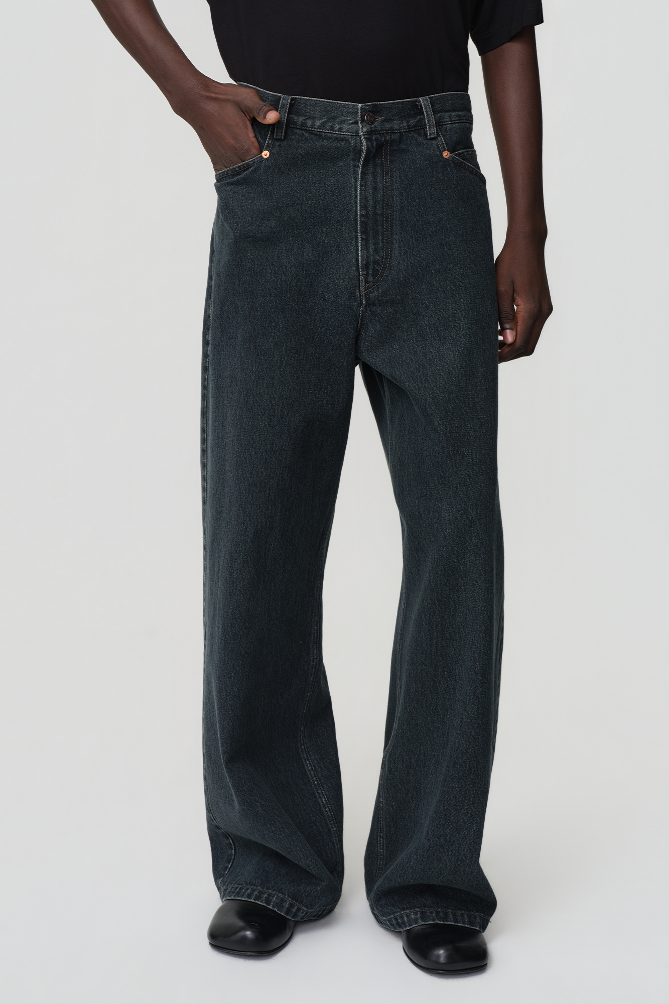 OPICLOTH Retro Washed Straight-Leg Jeans, premium urban and streetwear designers apparel on PROJECTISR.com, OPICLOTH