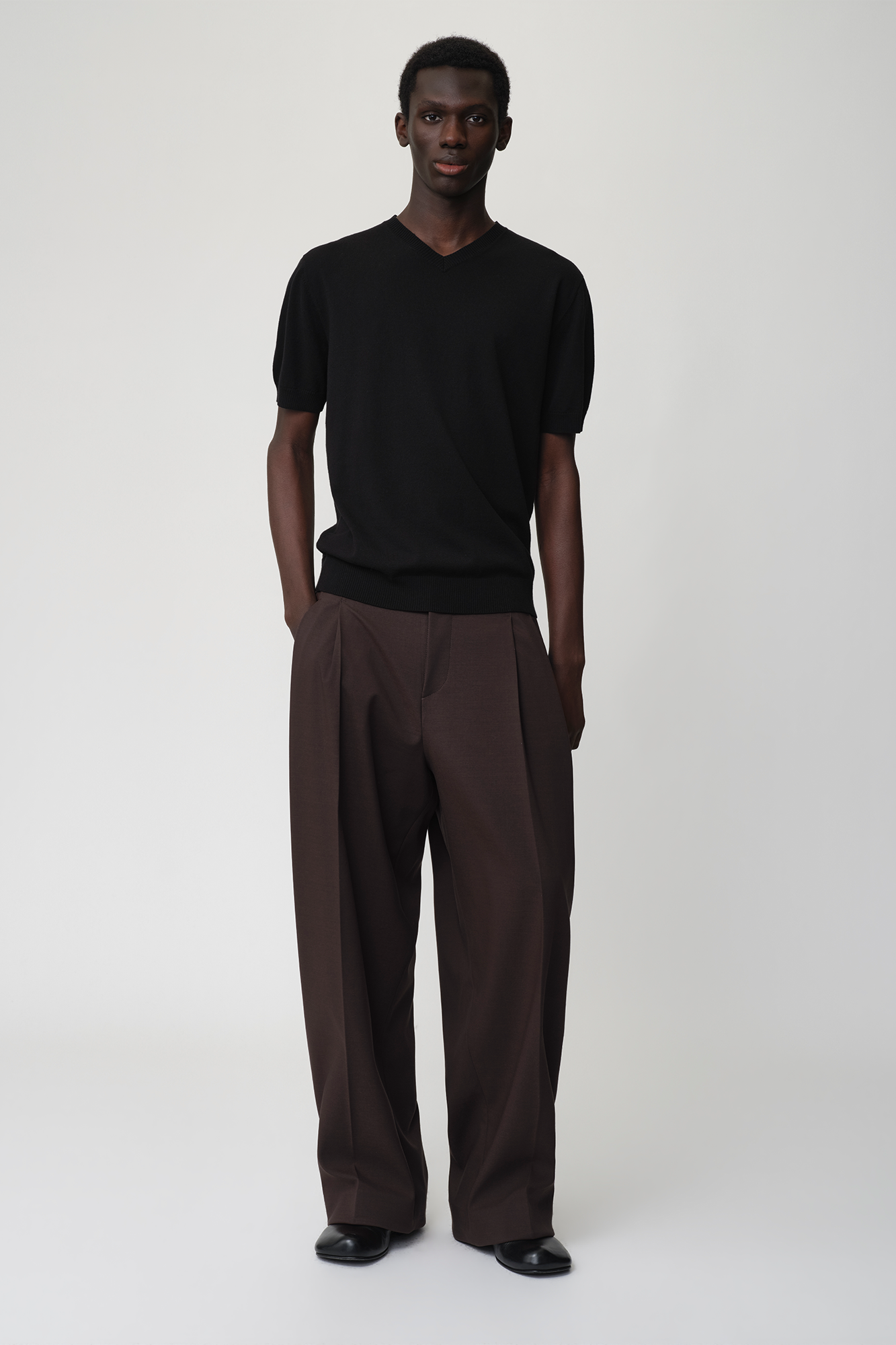 OPICLOTH Retro Double-Pleated Buckle-Tab Trousers, premium urban and streetwear designers apparel on PROJECTISR.com, OPICLOTH