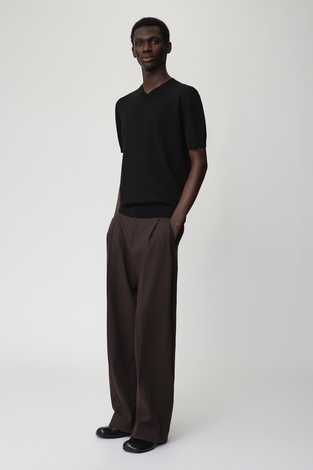 OPICLOTH Retro Double-Pleated Buckle-Tab Trousers, premium urban and streetwear designers apparel on PROJECTISR.com, OPICLOTH