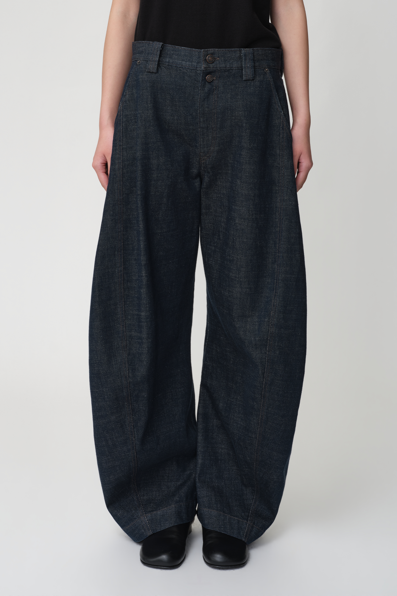 OPICLOTH Classic Indigo Curved-Leg Jeans, premium urban and streetwear designers apparel on PROJECTISR.com, DND4DES