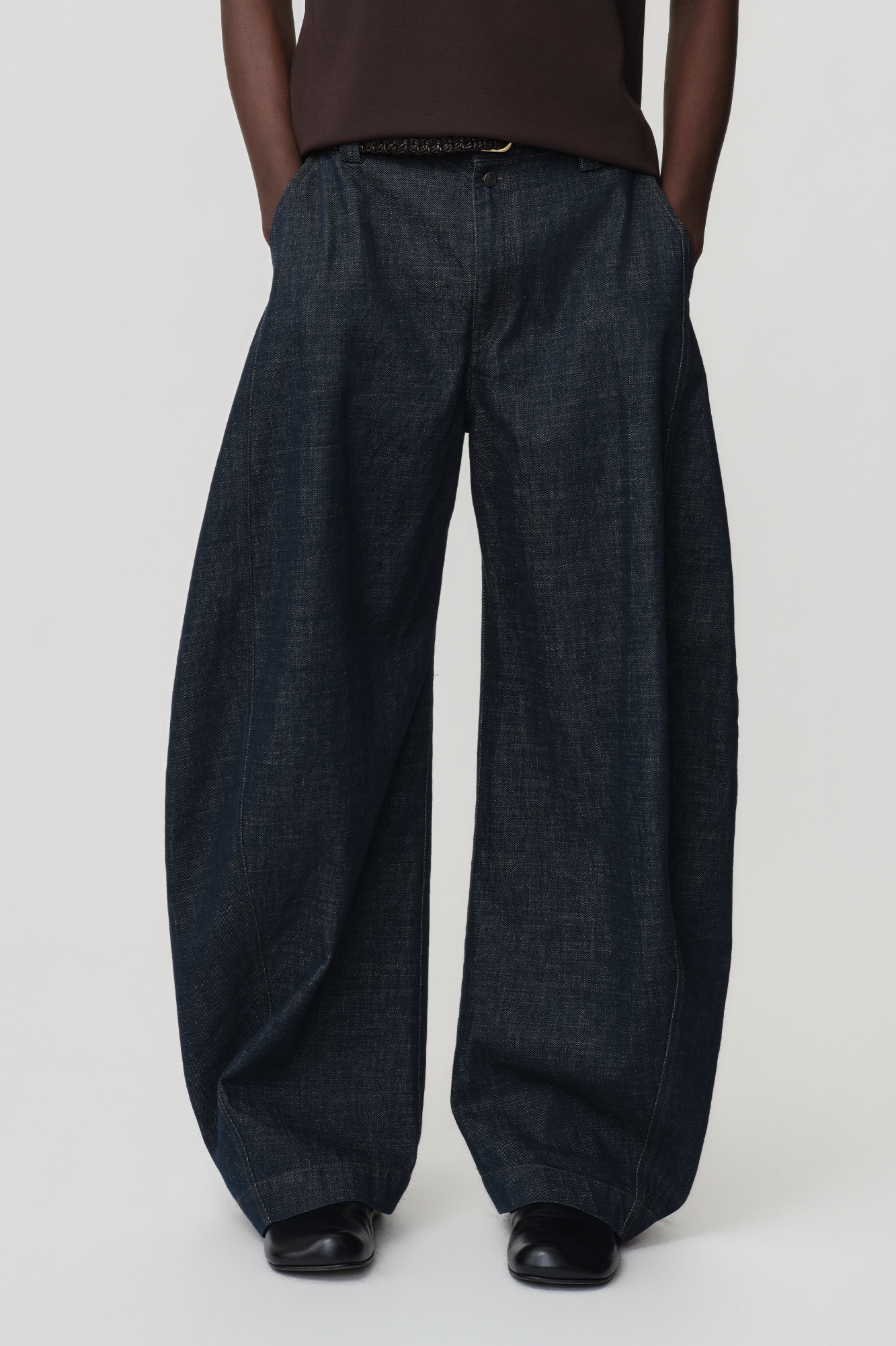 OPICLOTH Classic Indigo Curved-Leg Jeans, premium urban and streetwear designers apparel on PROJECTISR.com, DND4DES