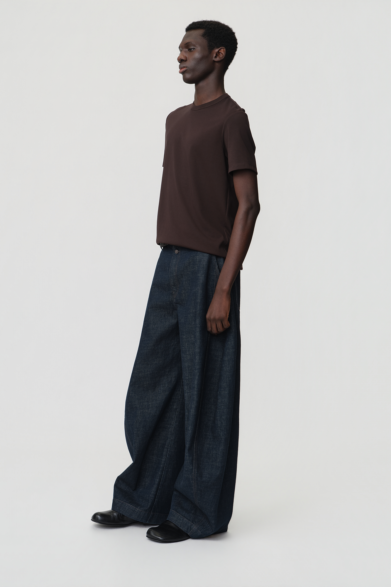 OPICLOTH Classic Indigo Curved-Leg Jeans, premium urban and streetwear designers apparel on PROJECTISR.com, DND4DES