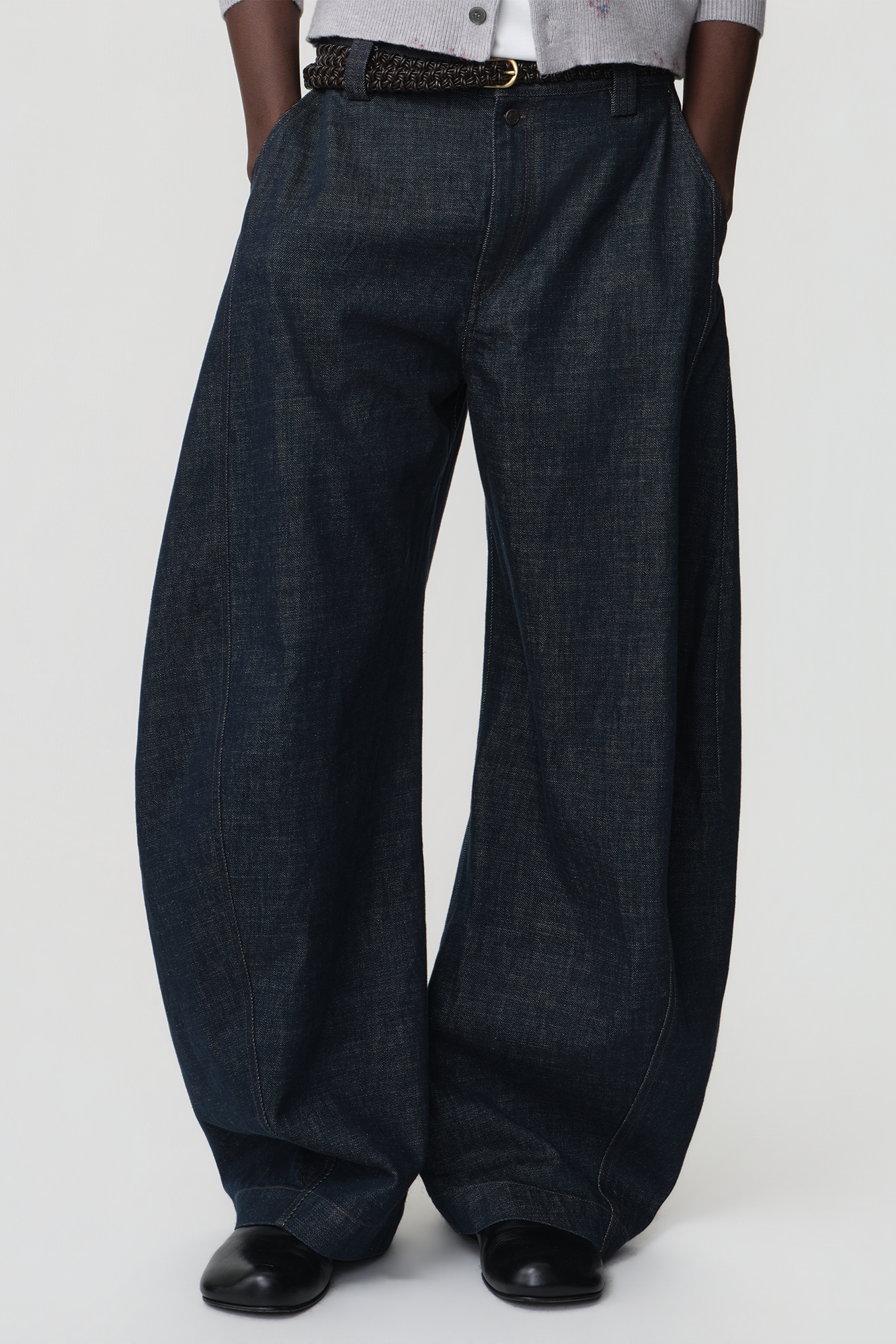 OPICLOTH Classic Indigo Curved-Leg Jeans, premium urban and streetwear designers apparel on PROJECTISR.com, DND4DES