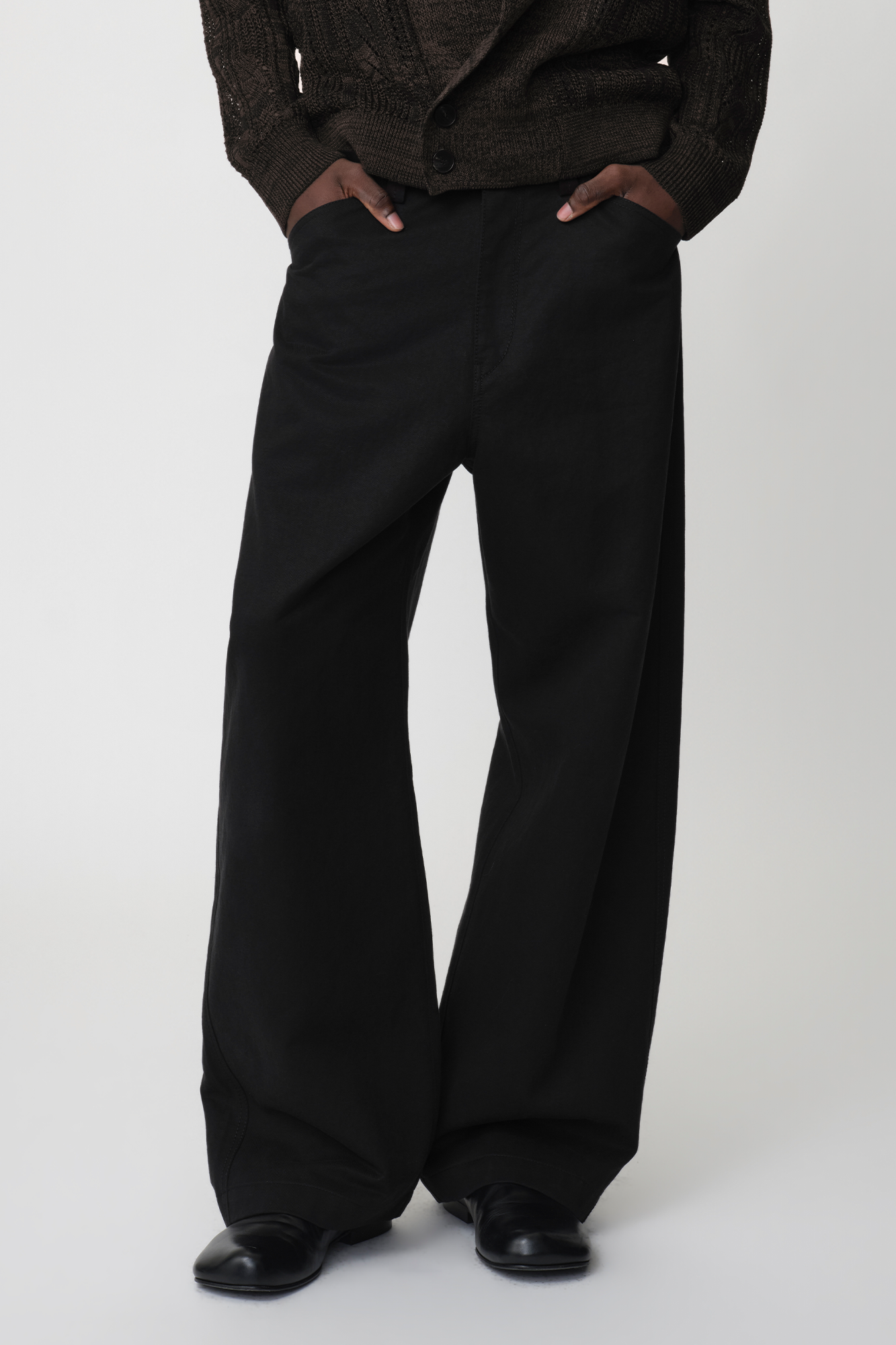 OPICLOTH Adjustable Buckle Straight-Leg Trousers, premium urban and streetwear designers apparel on PROJECTISR.com, OPICLOTH
