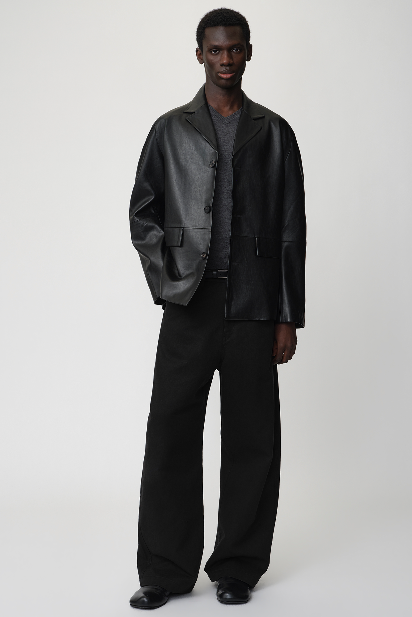 OPICLOTH Adjustable Buckle Straight-Leg Trousers, premium urban and streetwear designers apparel on PROJECTISR.com, OPICLOTH