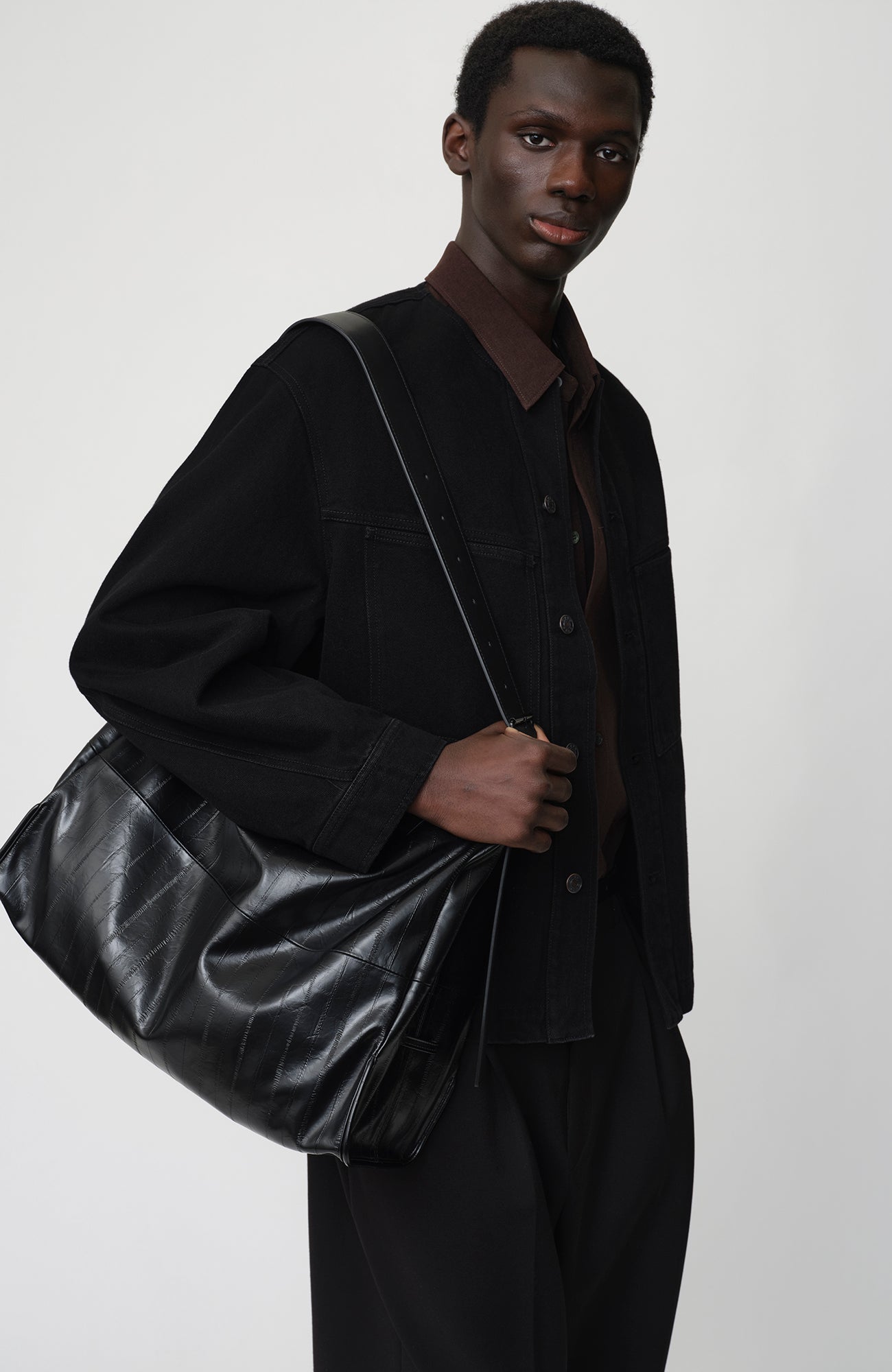 OPICLOTH Collarless Curve-Sleeve Jacket, premium urban and streetwear designers apparel on PROJECTISR.com, OPICLOTH