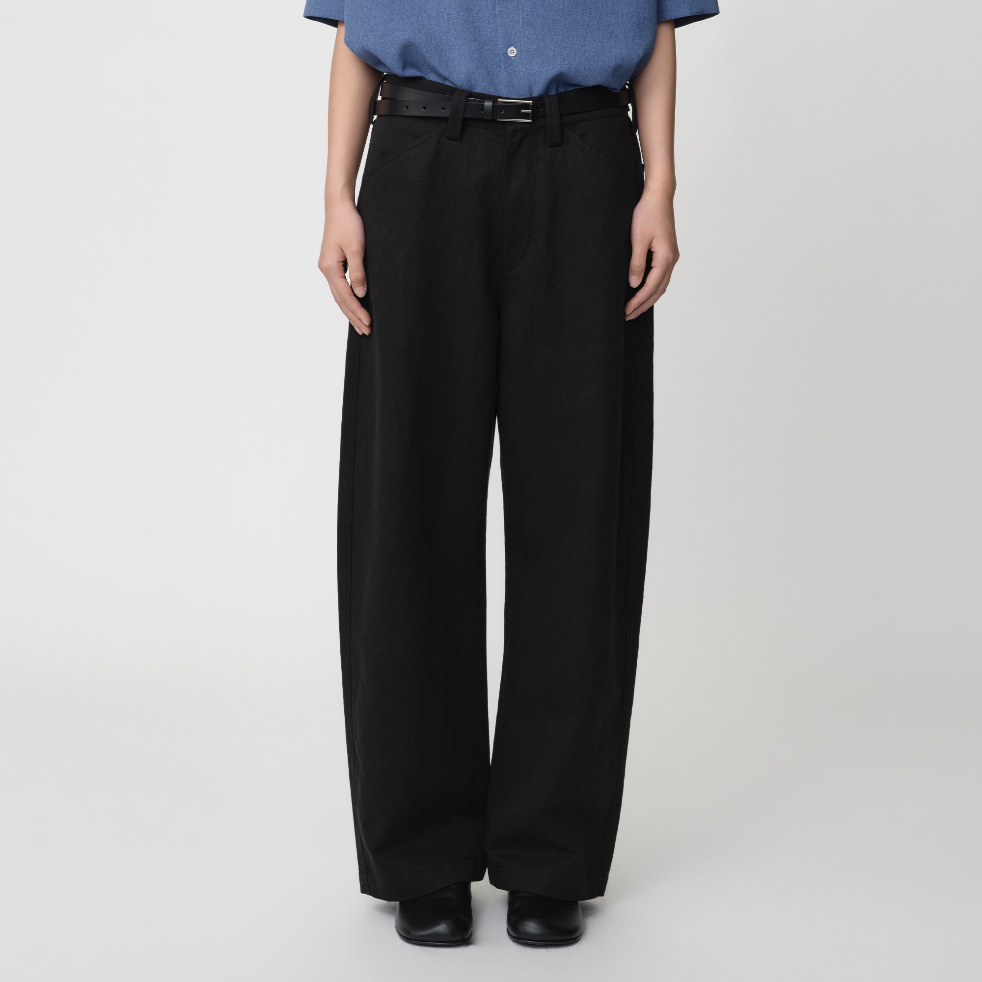 OPICLOTH Adjustable Buckle Straight-Leg Trousers, premium urban and streetwear designers apparel on PROJECTISR.com, OPICLOTH
