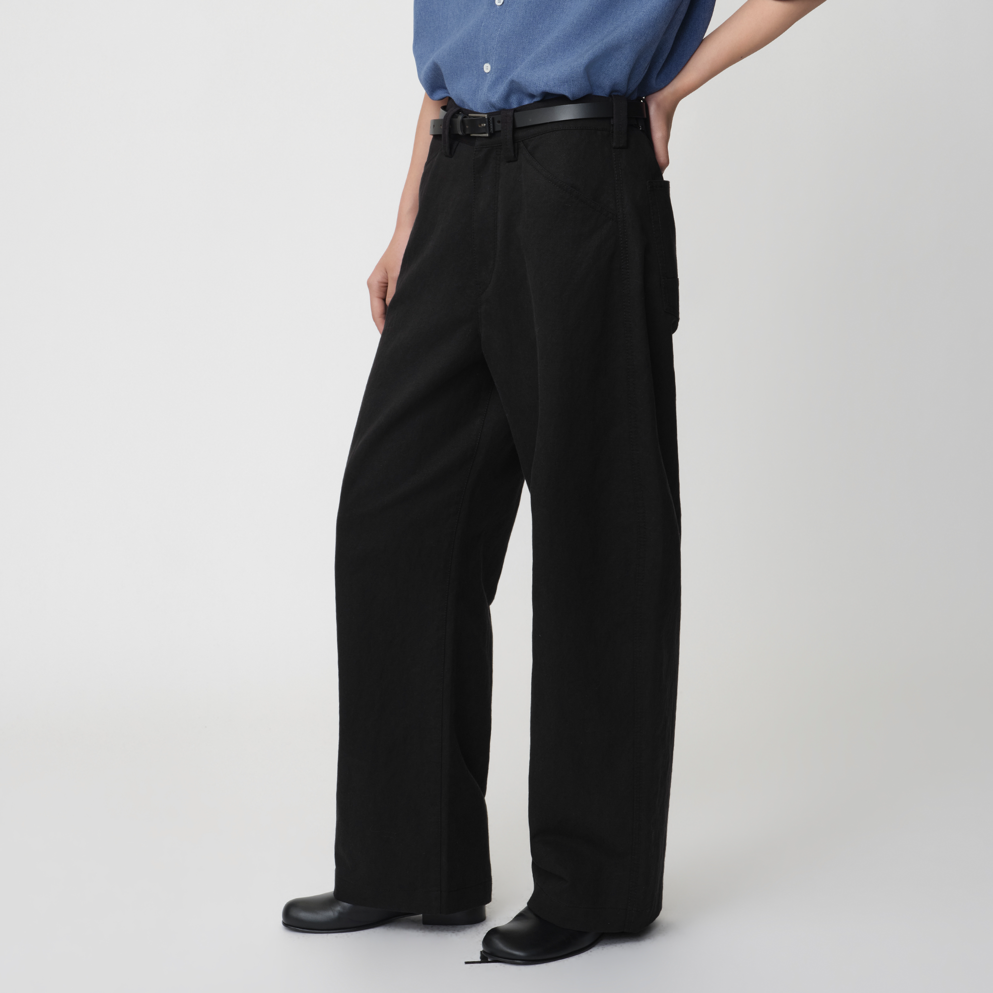 OPICLOTH Adjustable Buckle Straight-Leg Trousers, premium urban and streetwear designers apparel on PROJECTISR.com, OPICLOTH
