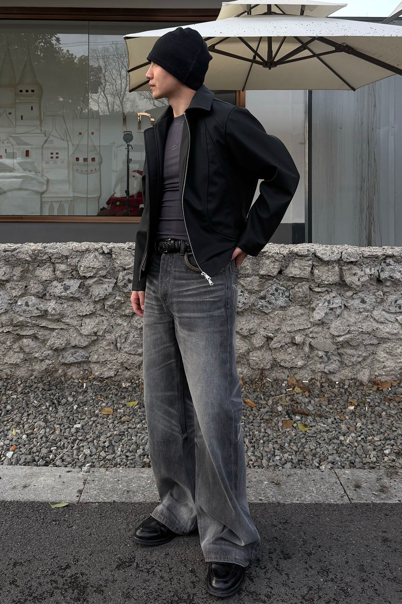 CATSSTAC Classic Whiskering Washed Jeans, premium urban and streetwear designers apparel on PROJECTISR.com, CATSSTAC