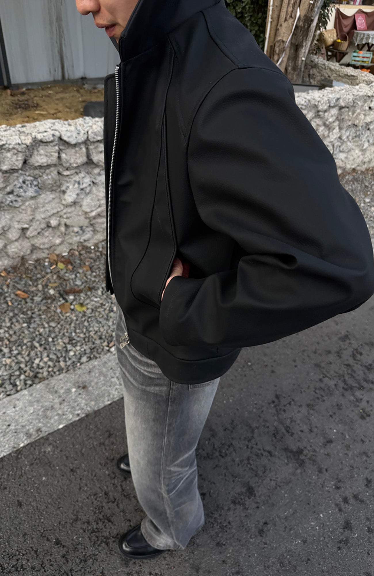 CATSSTAC Knightcore Pebbled Jacket, premium urban and streetwear designers apparel on PROJECTISR.com, CATSSTAC