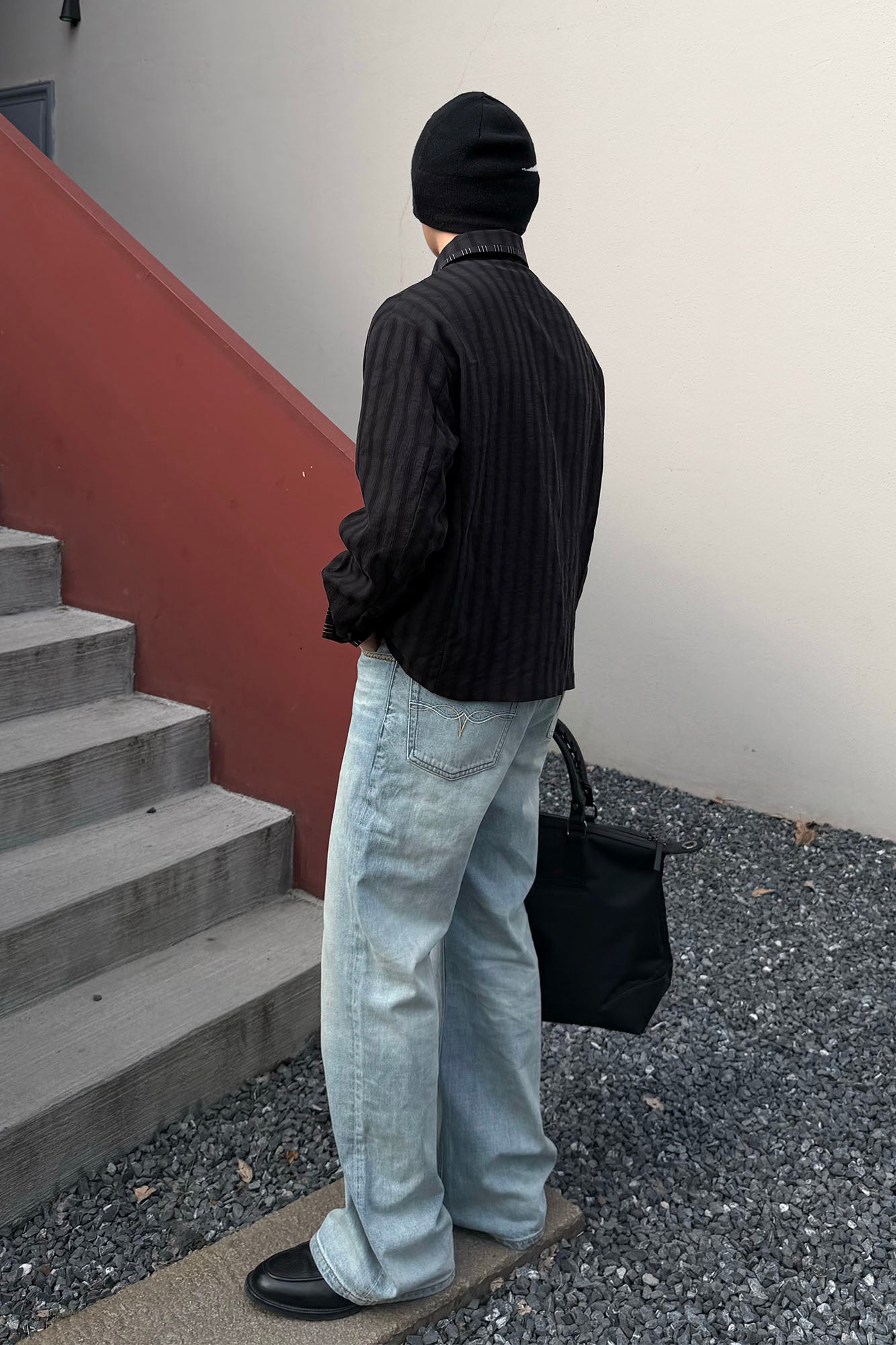 CATSSTAC Classic Whiskering Washed Jeans, premium urban and streetwear designers apparel on PROJECTISR.com, CATSSTAC