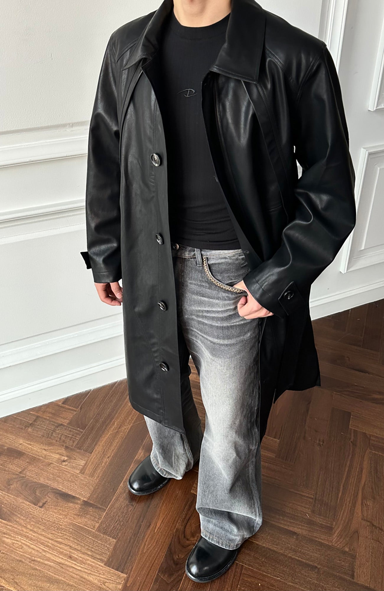 CATSSTAC Nightwalker PU Trench Coat, premium urban and streetwear designers apparel on PROJECTISR.com, CATSSTAC