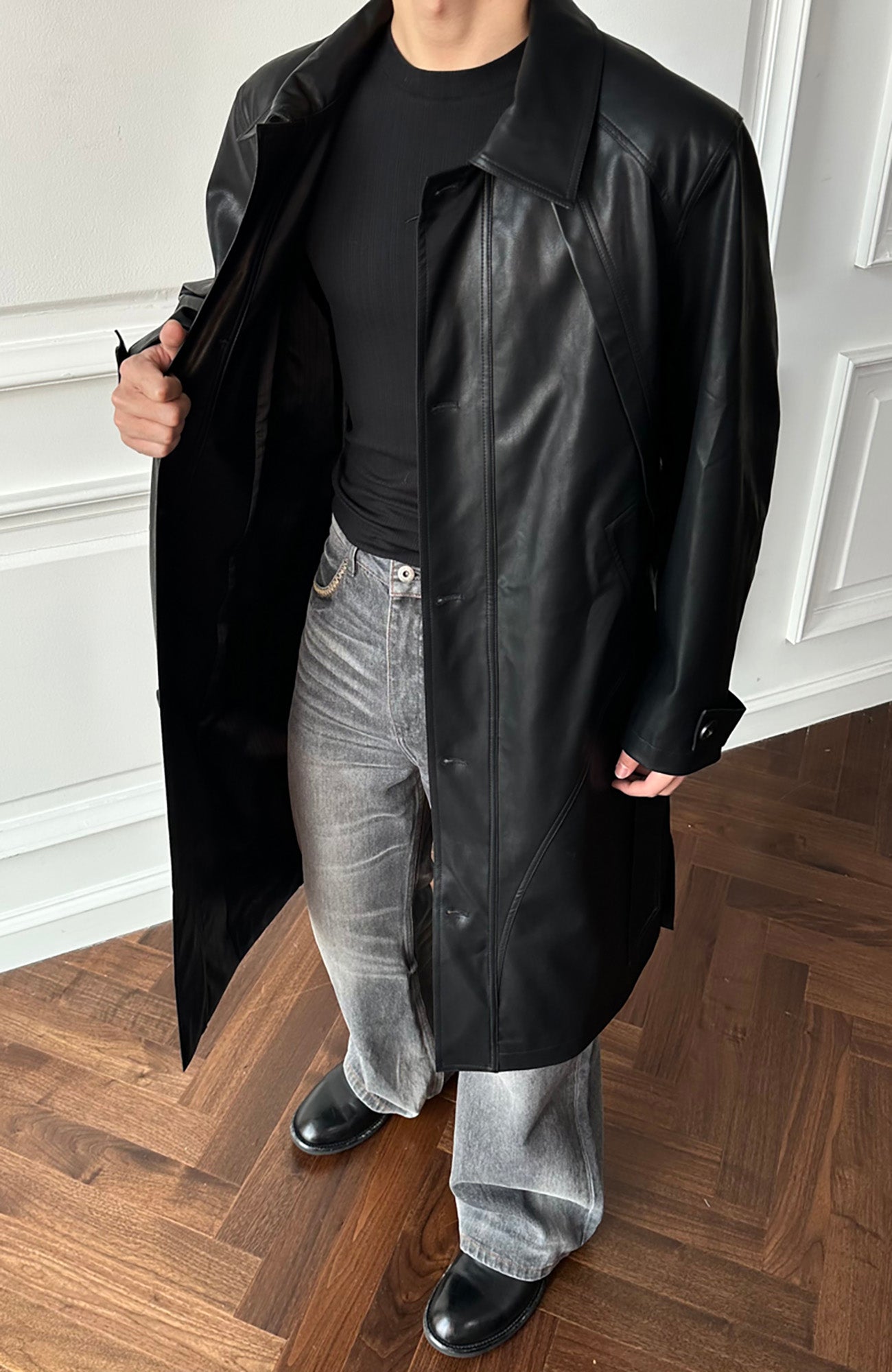 CATSSTAC Nightwalker PU Trench Coat, premium urban and streetwear designers apparel on PROJECTISR.com, CATSSTAC