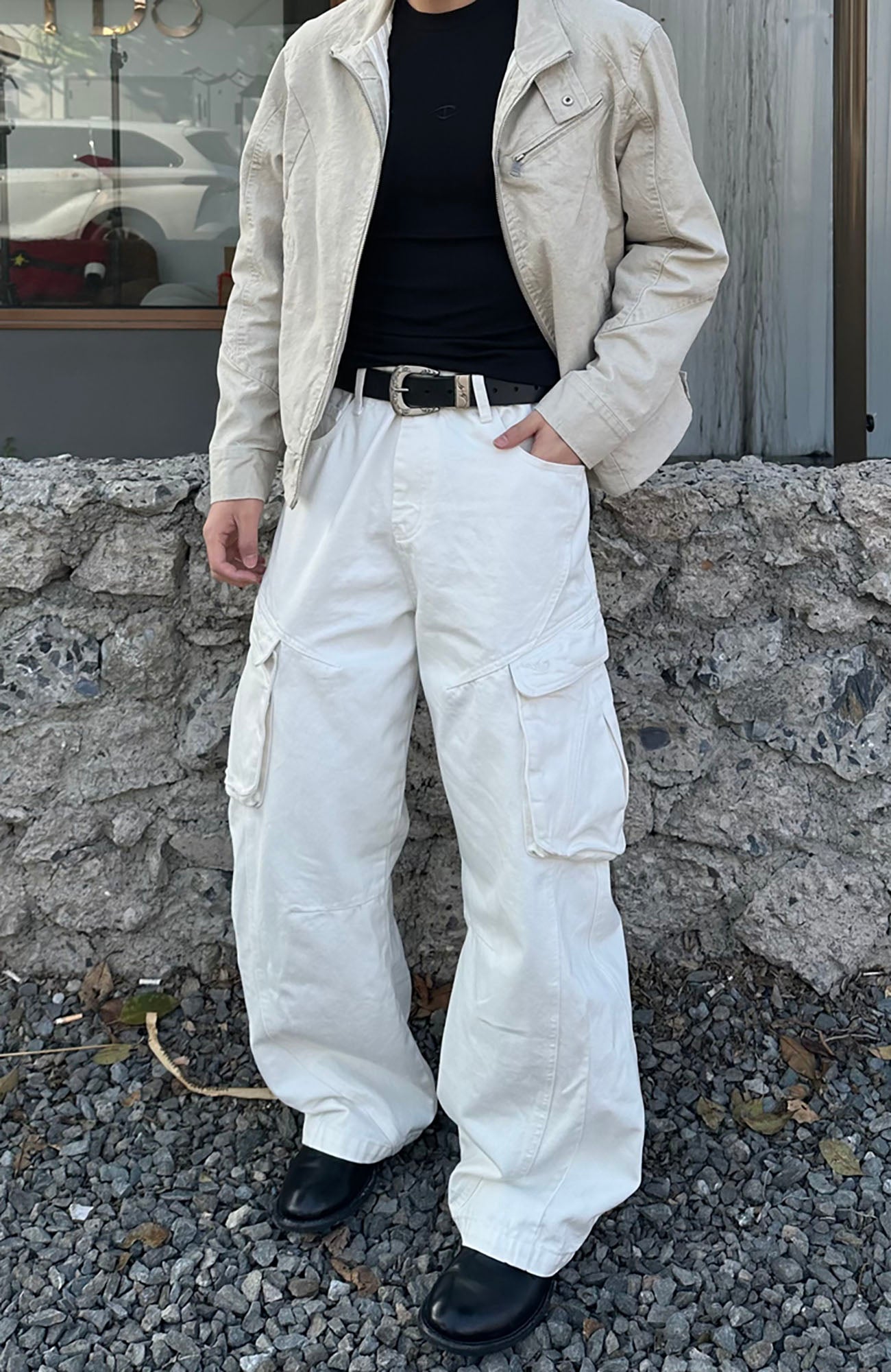 CATSSTAC Utility Raw Denim Cargo Pants, premium urban and streetwear designers apparel on PROJECTISR.com, CATSSTAC