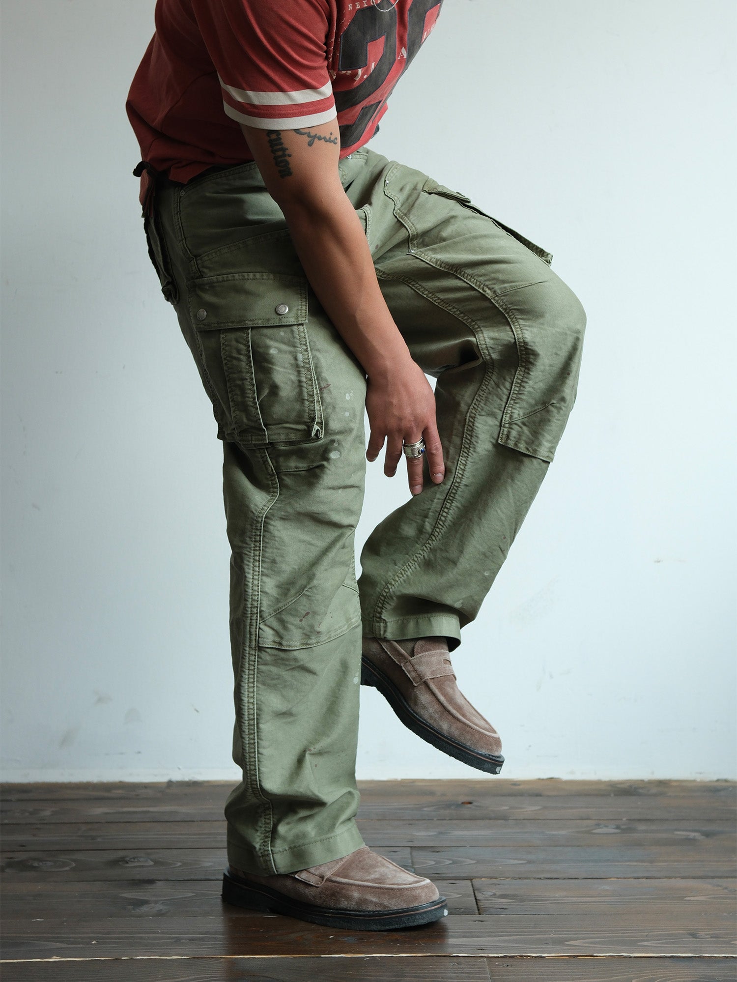 NEIGBORL Retro Washed Multi-Pocket Cargo Pants, premium urban and streetwear designers apparel on PROJECTISR.com, NEIGBORL