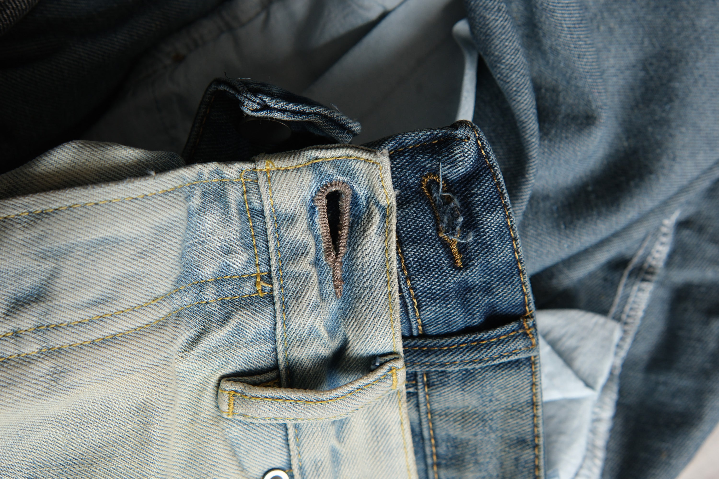 NEIGBORL Washed Paint-Splatter Straight-Leg Jeans, premium urban and streetwear designers apparel on PROJECTISR.com, NEIGBORL