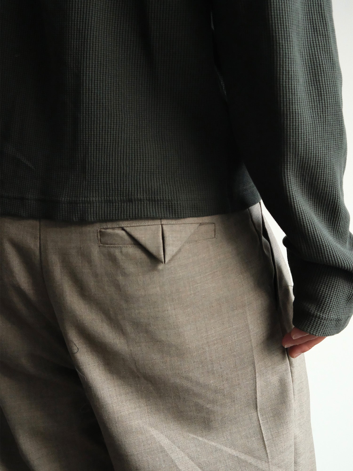 NEIGBORL Wool Double-Pleated Straight-Leg Trousers, premium urban and streetwear designers apparel on PROJECTISR.com, NEIGBORL