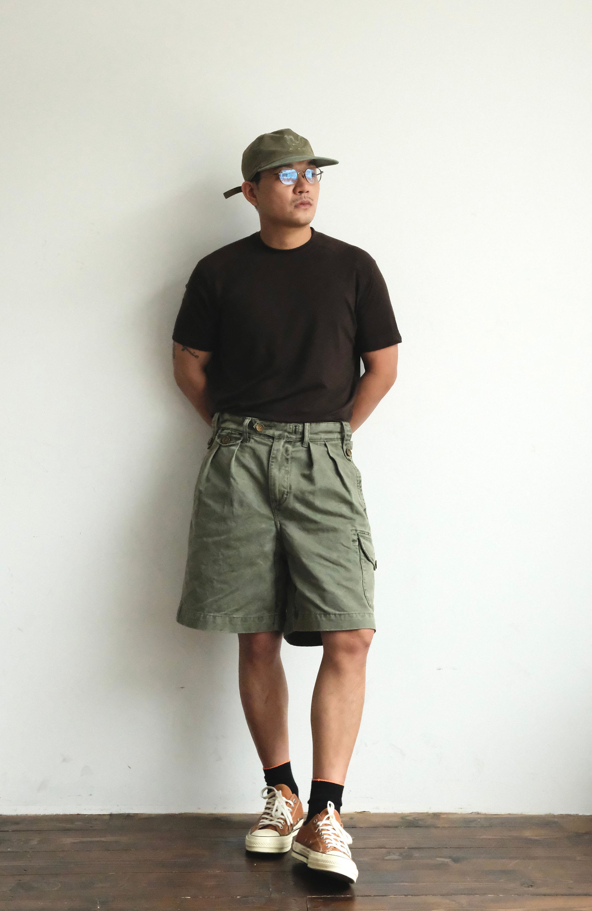 NEIGBORL Retro Washed Multi-Pocket Cargo Shorts, premium urban and streetwear designers apparel on PROJECTISR.com, NEIGBORL