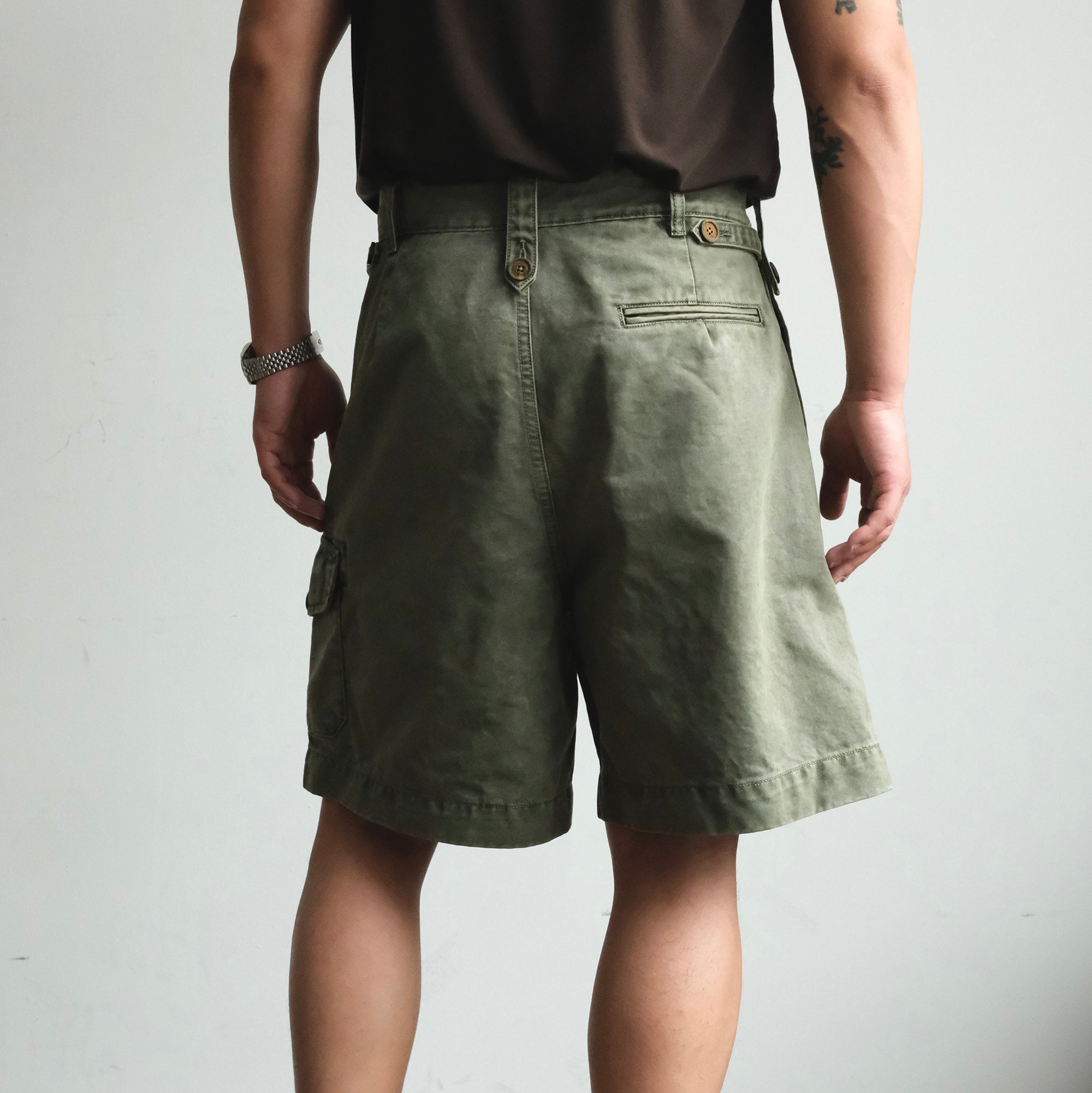 NEIGBORL Retro Washed Multi-Pocket Cargo Shorts, premium urban and streetwear designers apparel on PROJECTISR.com, NEIGBORL